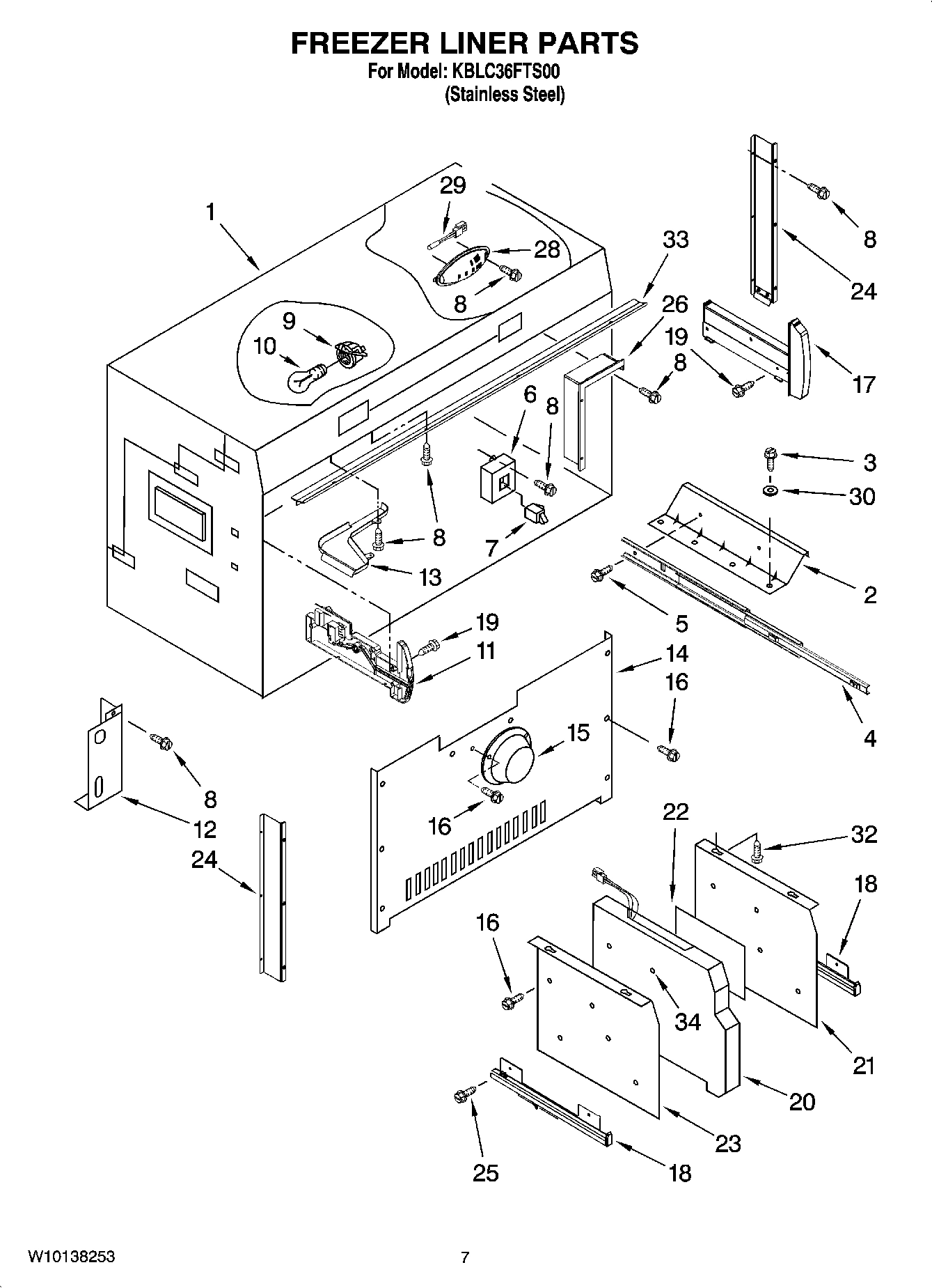05 - FREEZER LINER PARTS