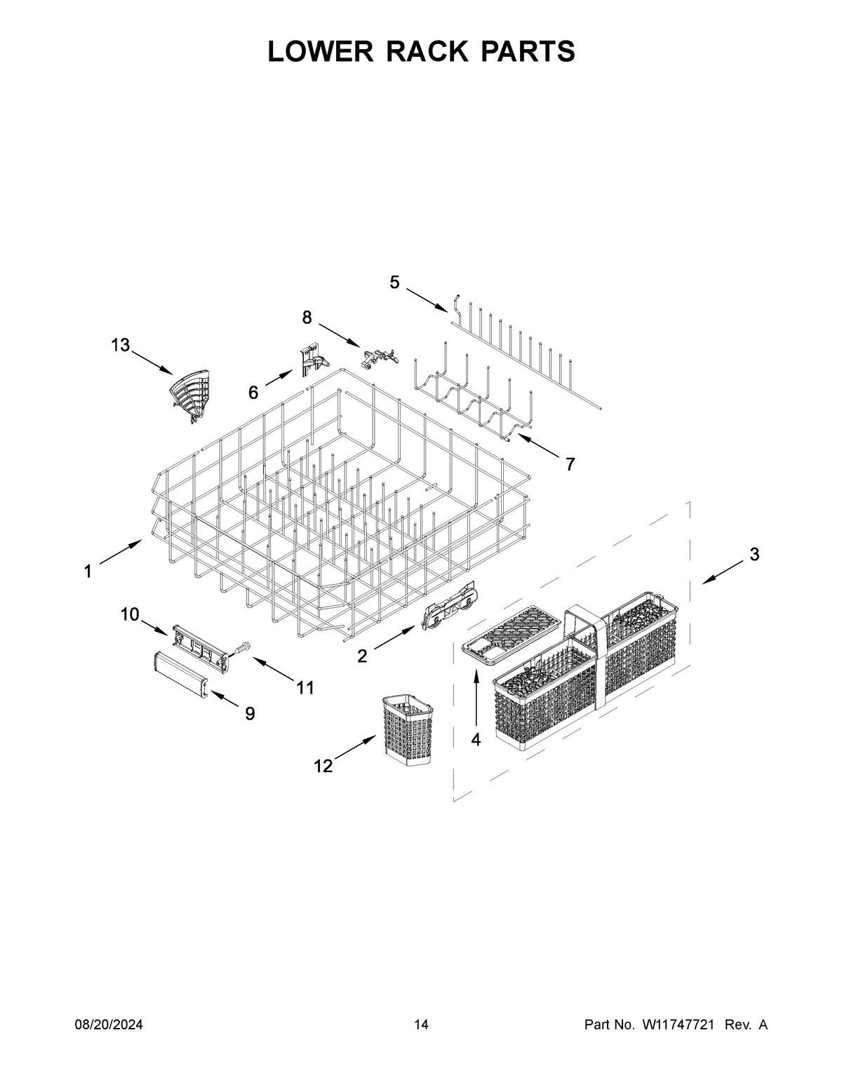 08 - LOWER RACK PARTS