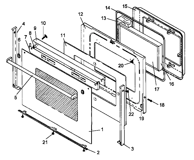07 - OVEN DOOR ASSY