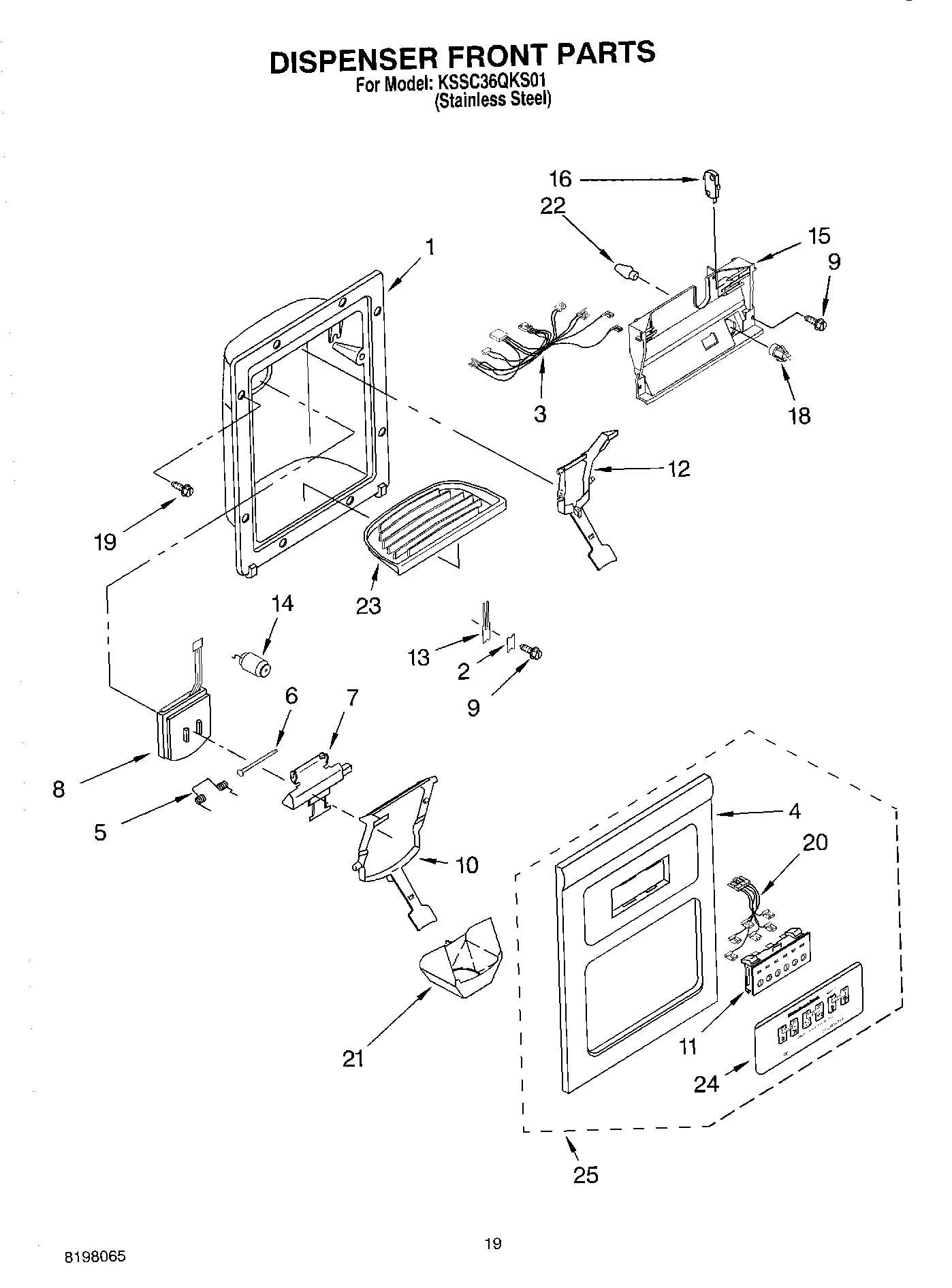 12 - DISPENSER FRONT