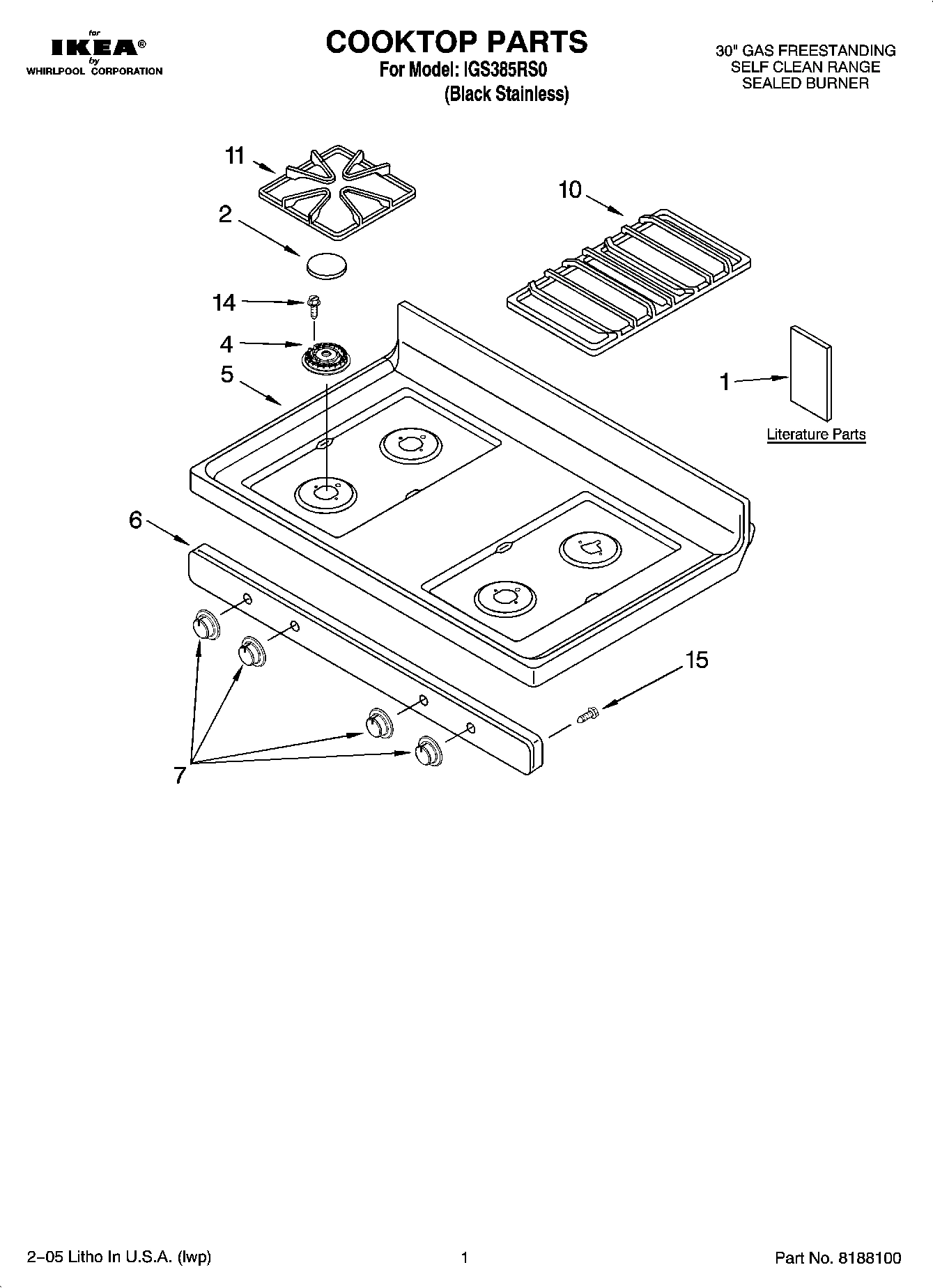 01 - COOKTOP PARTS