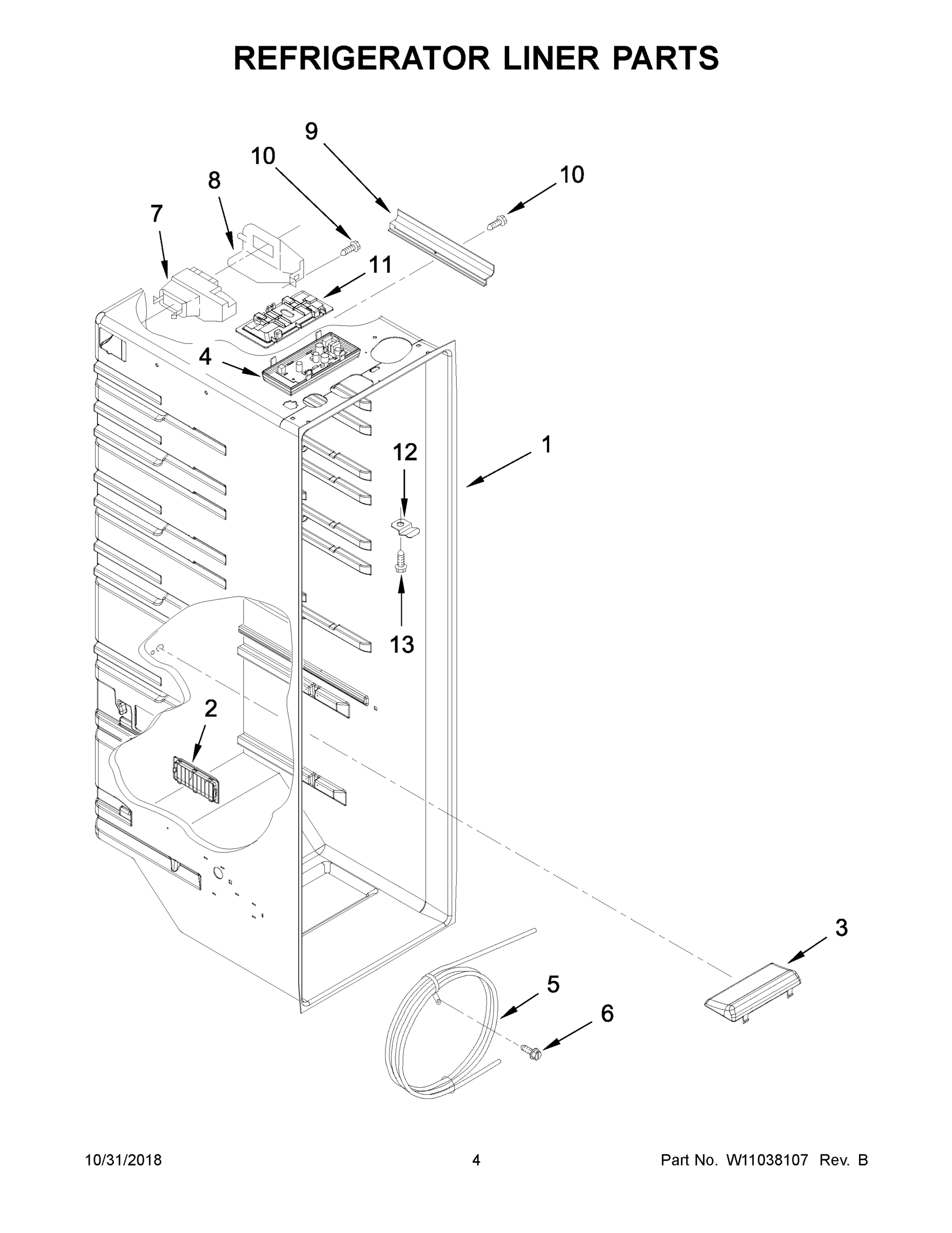 03 - REFRIGERATOR LINER PARTS