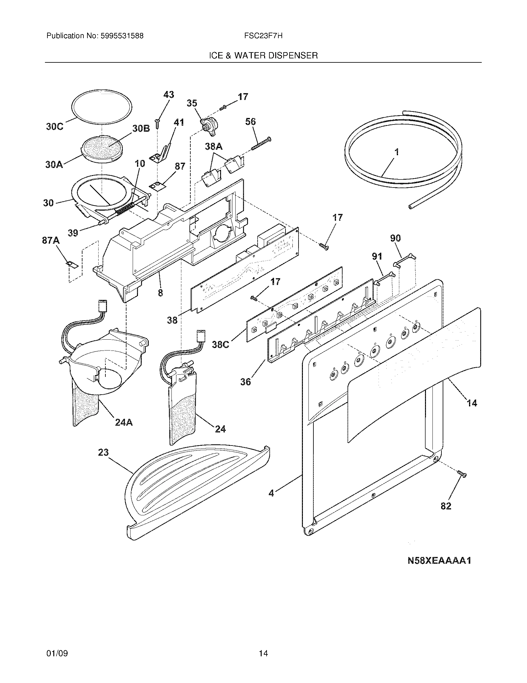 15 - ICE & WATER DISPENSER
