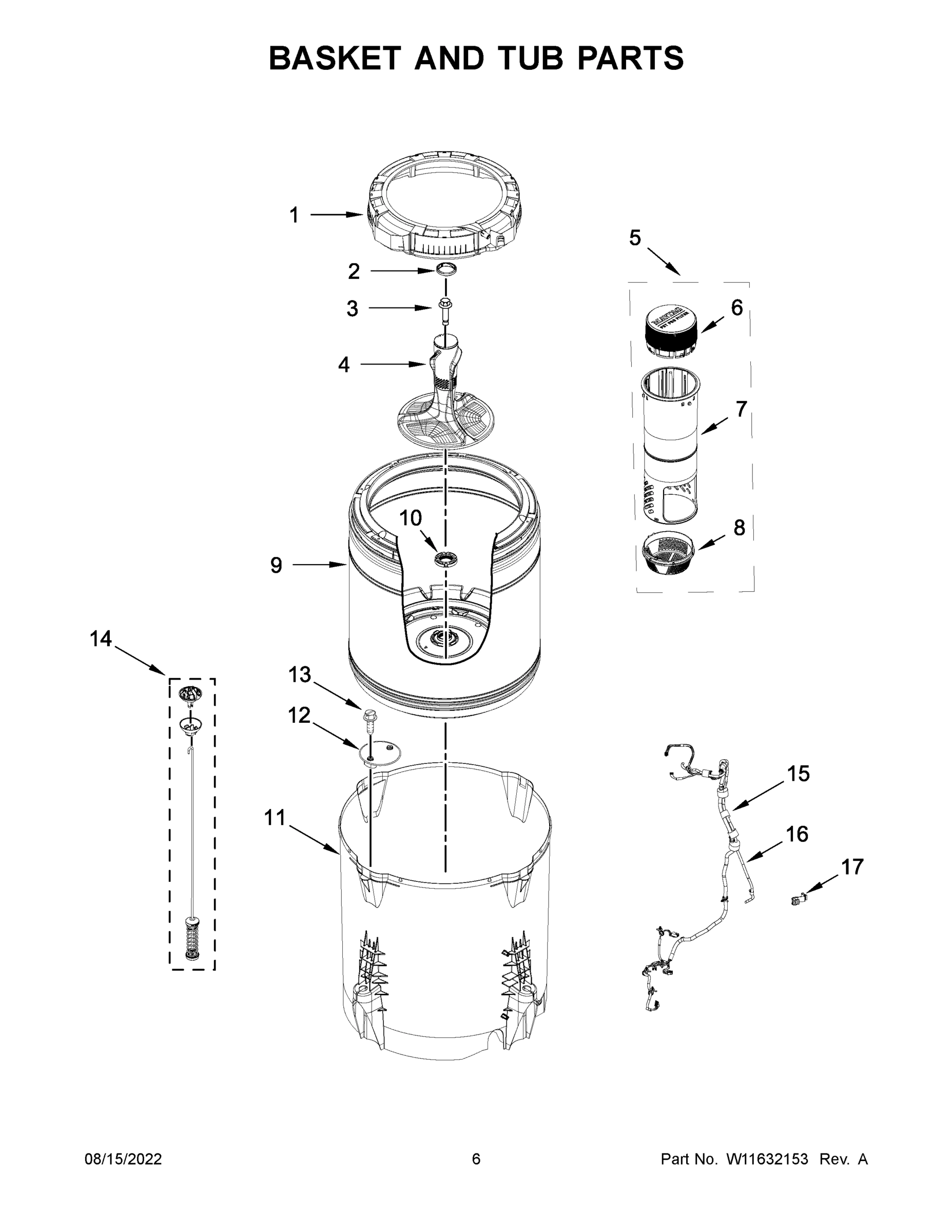 04 - BASKET AND TUB PARTS