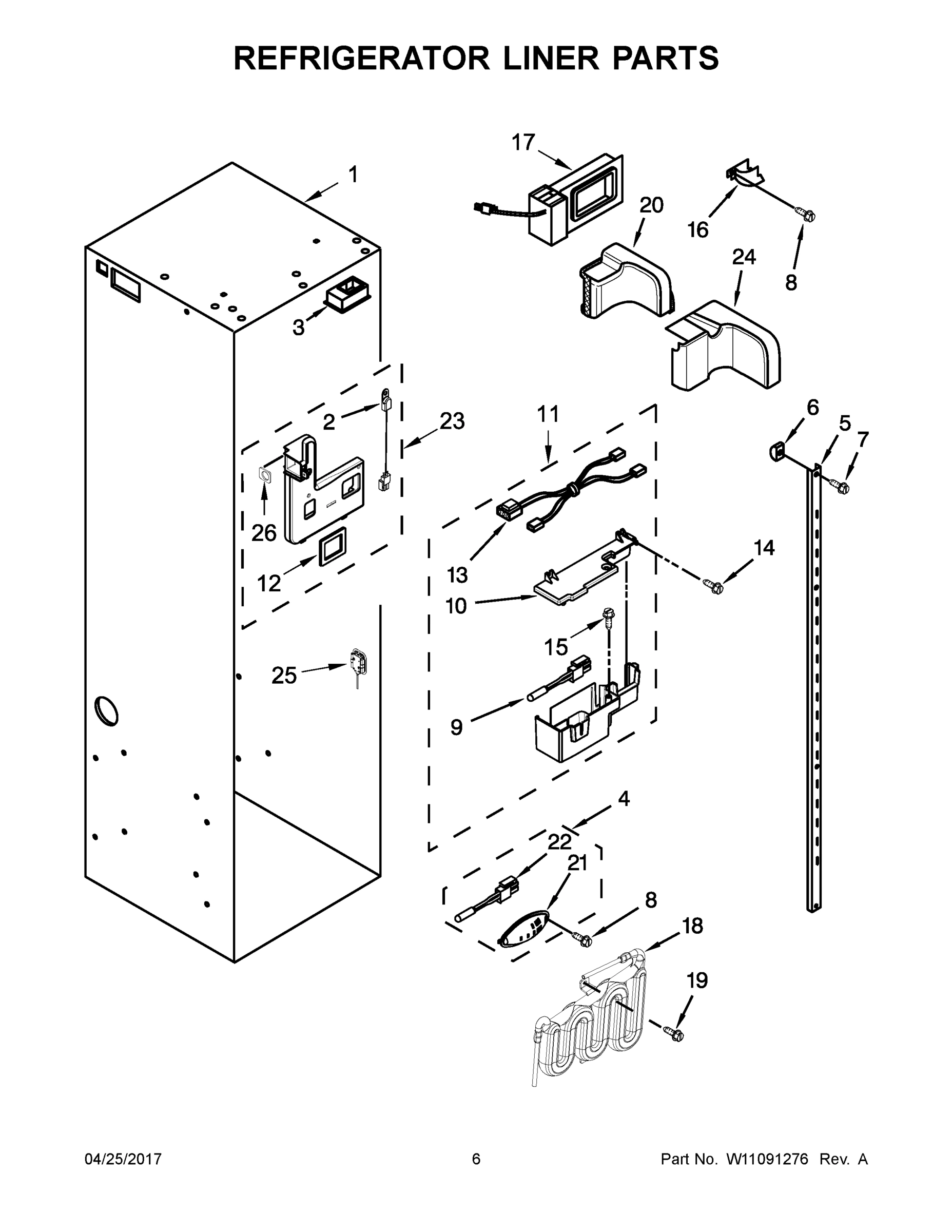 04 - REFRIGERATOR LINER PARTS