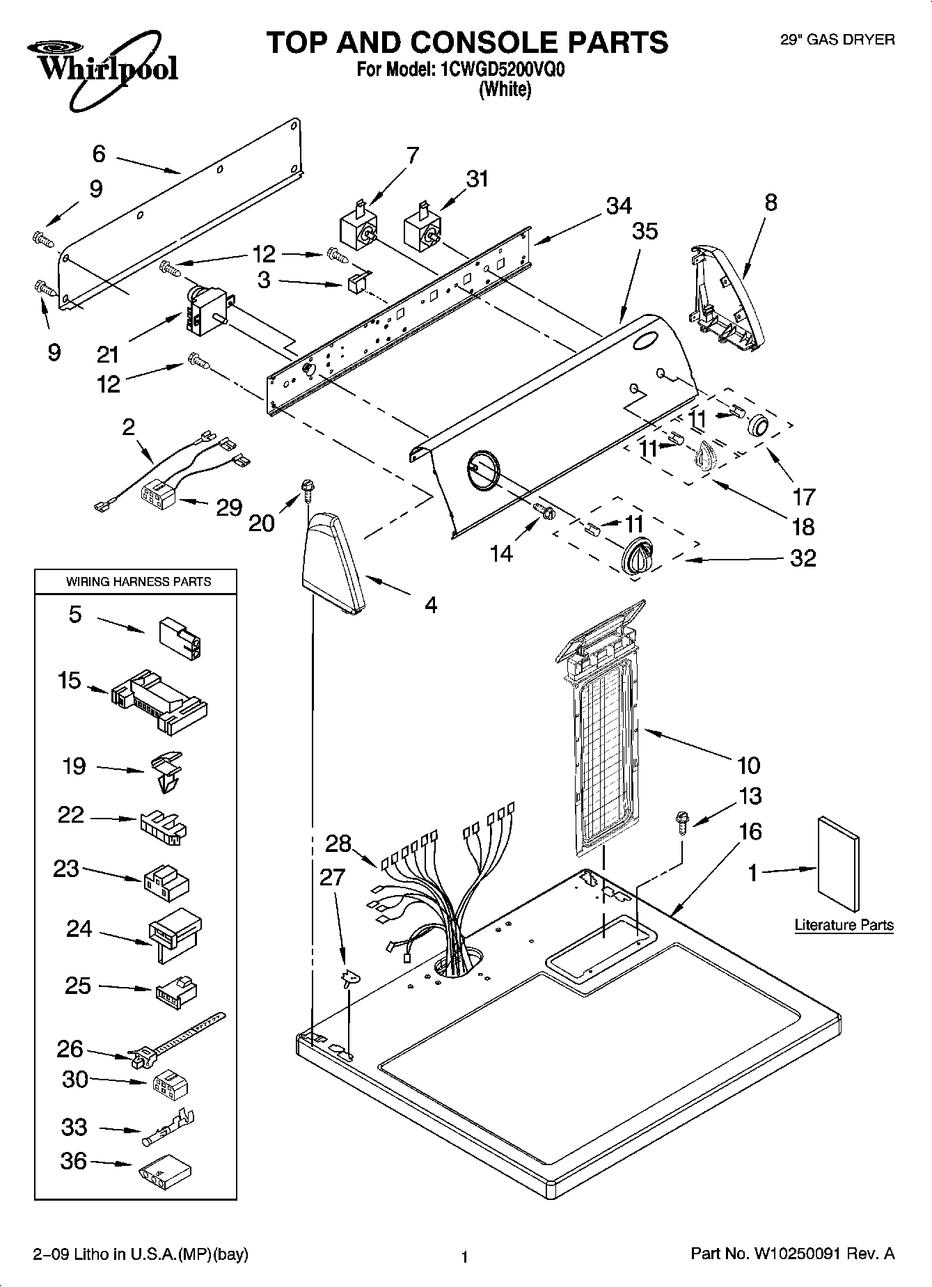 01 - TOP AND CONSOLE PARTS