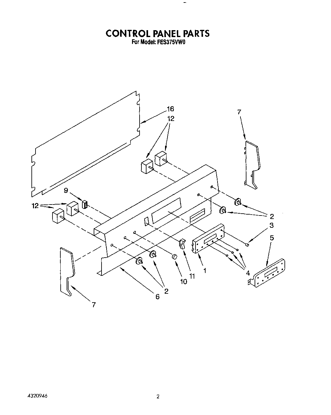 02 - CONTROL PANEL, LIT/OPTIONAL
