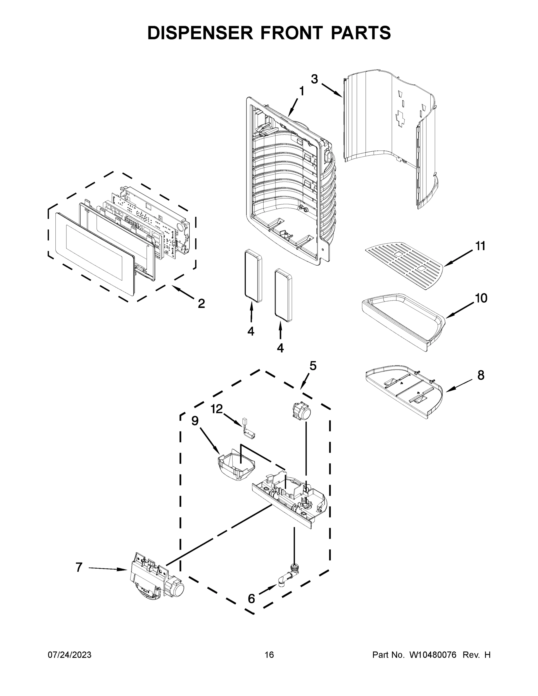 09 - DISPENSER FRONT PARTS