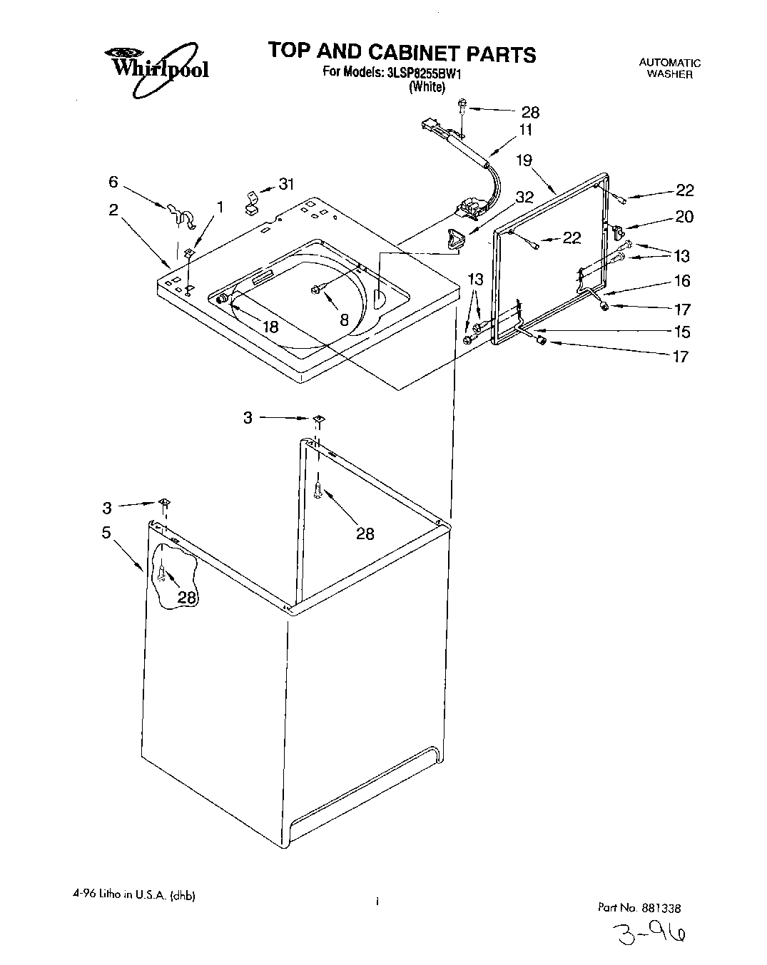 01 - TOP AND CABINET, LIT/OPTIONAL