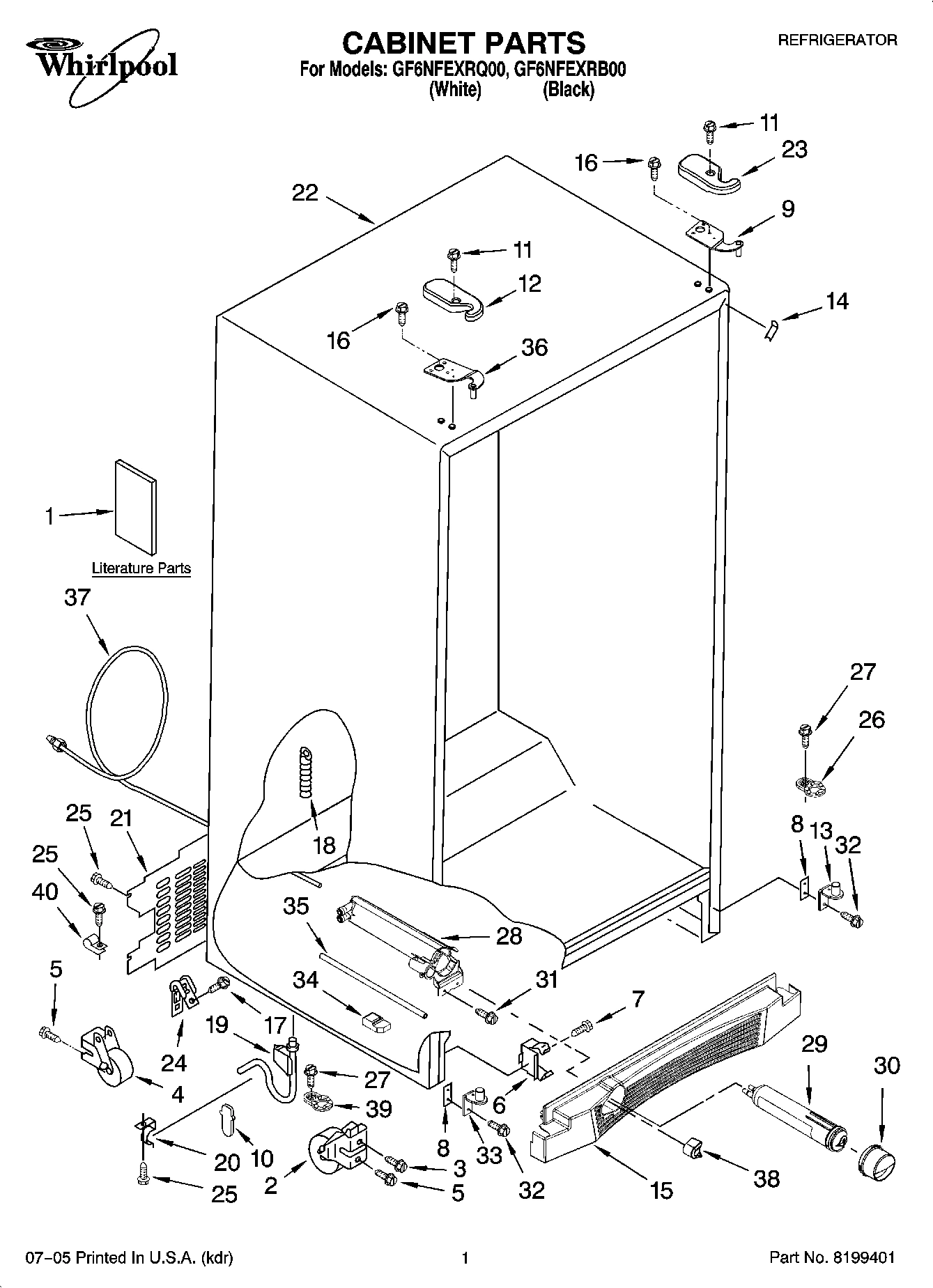 01 - CABINET PARTS