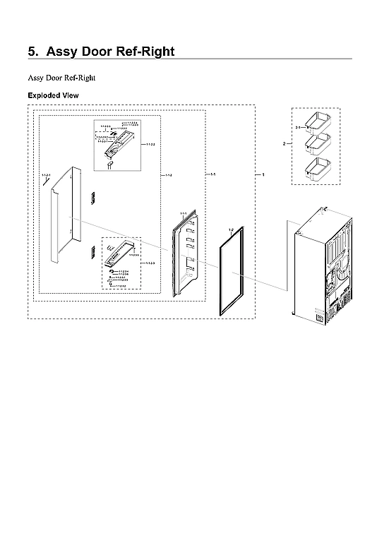 Right Refrigerator Door Parts