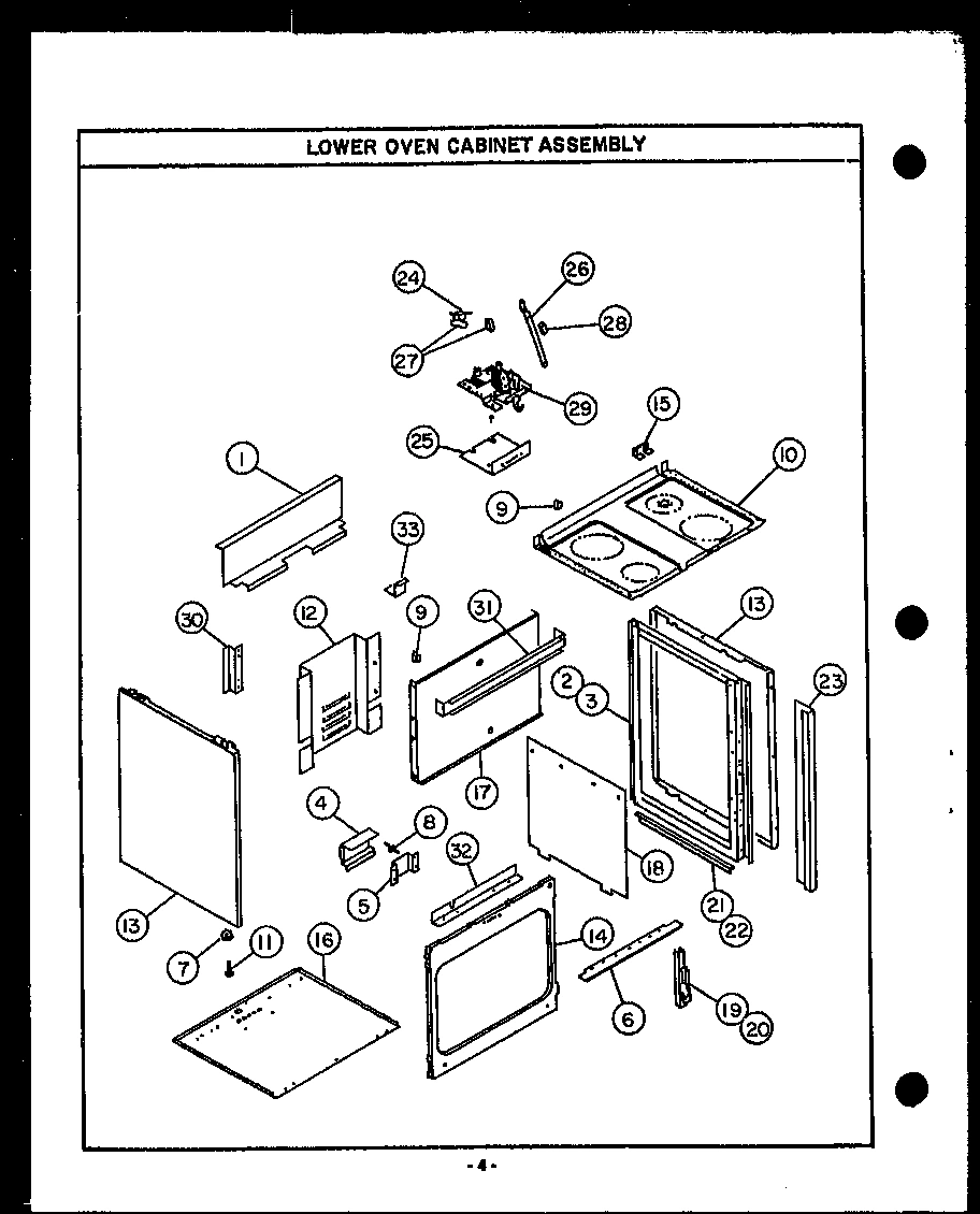 03 - LOWER OVEN CABINET ASSY