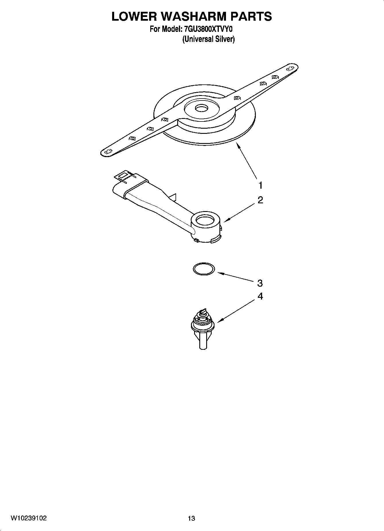 11 - LOWER WASHARM PARTS, OPTIONAL PARTS (NOT INCLUDED)