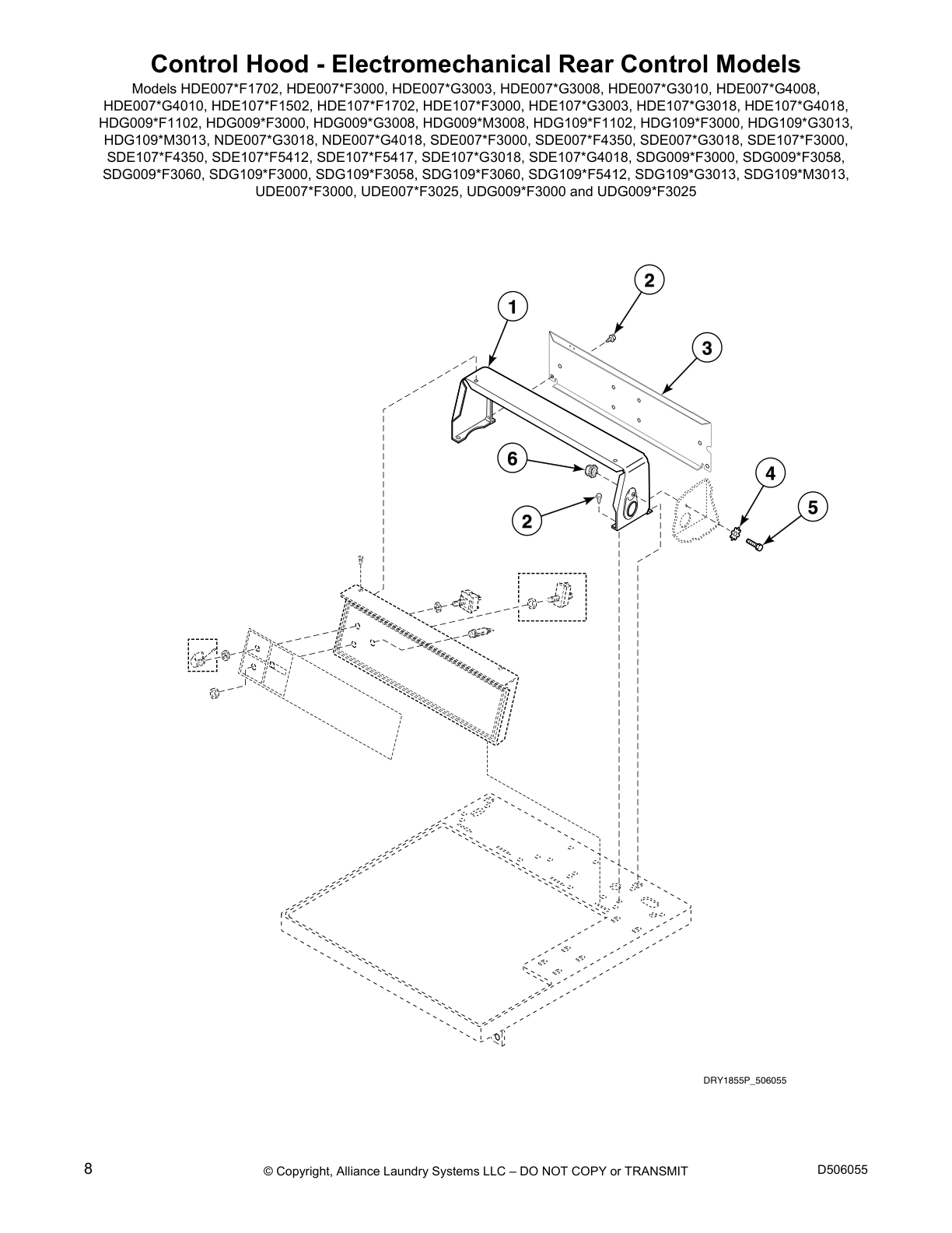 Control Hood - Electromechanical Rear Control Models