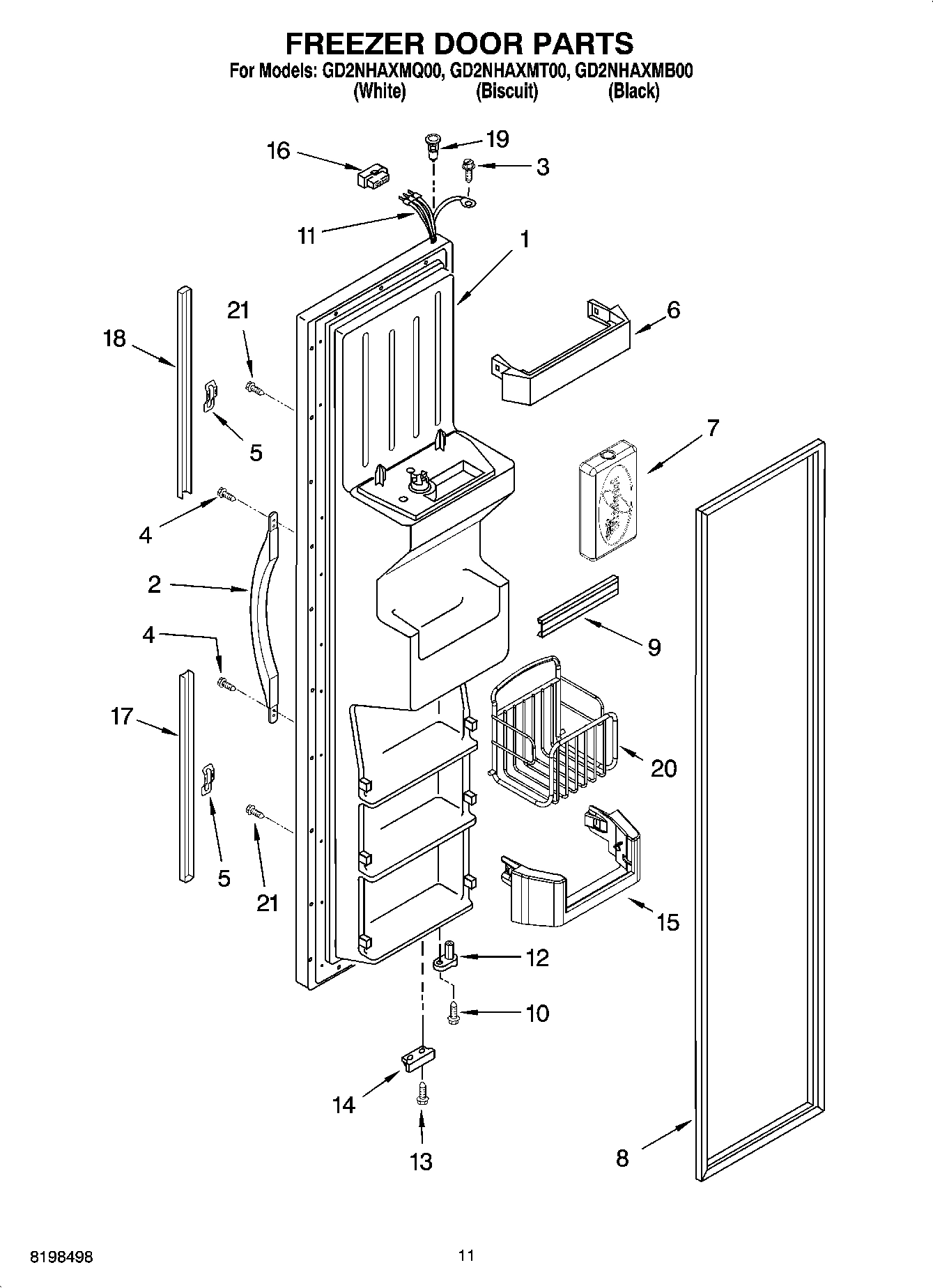 07 - FREEZER DOOR PARTS