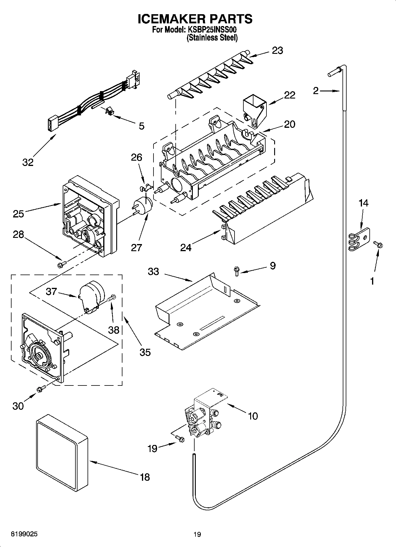 12 - ICEMAKER PARTS, OPTIONAL PARTS