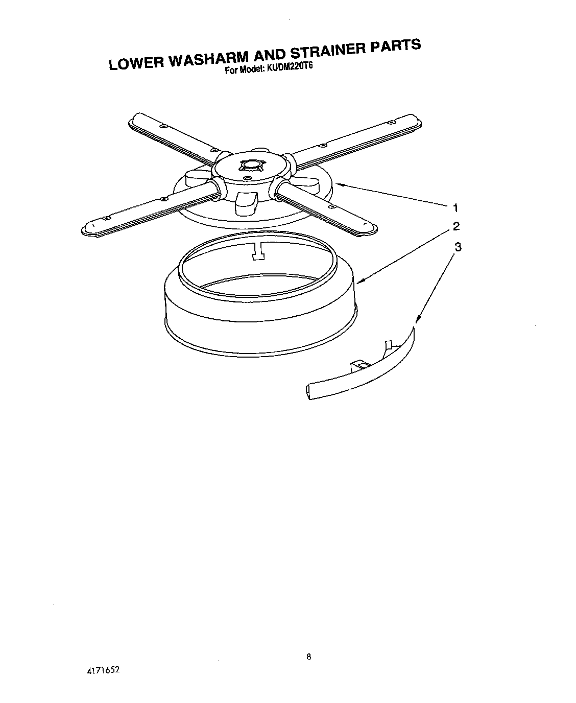06 - LOWER WASHARM AND STRAINER