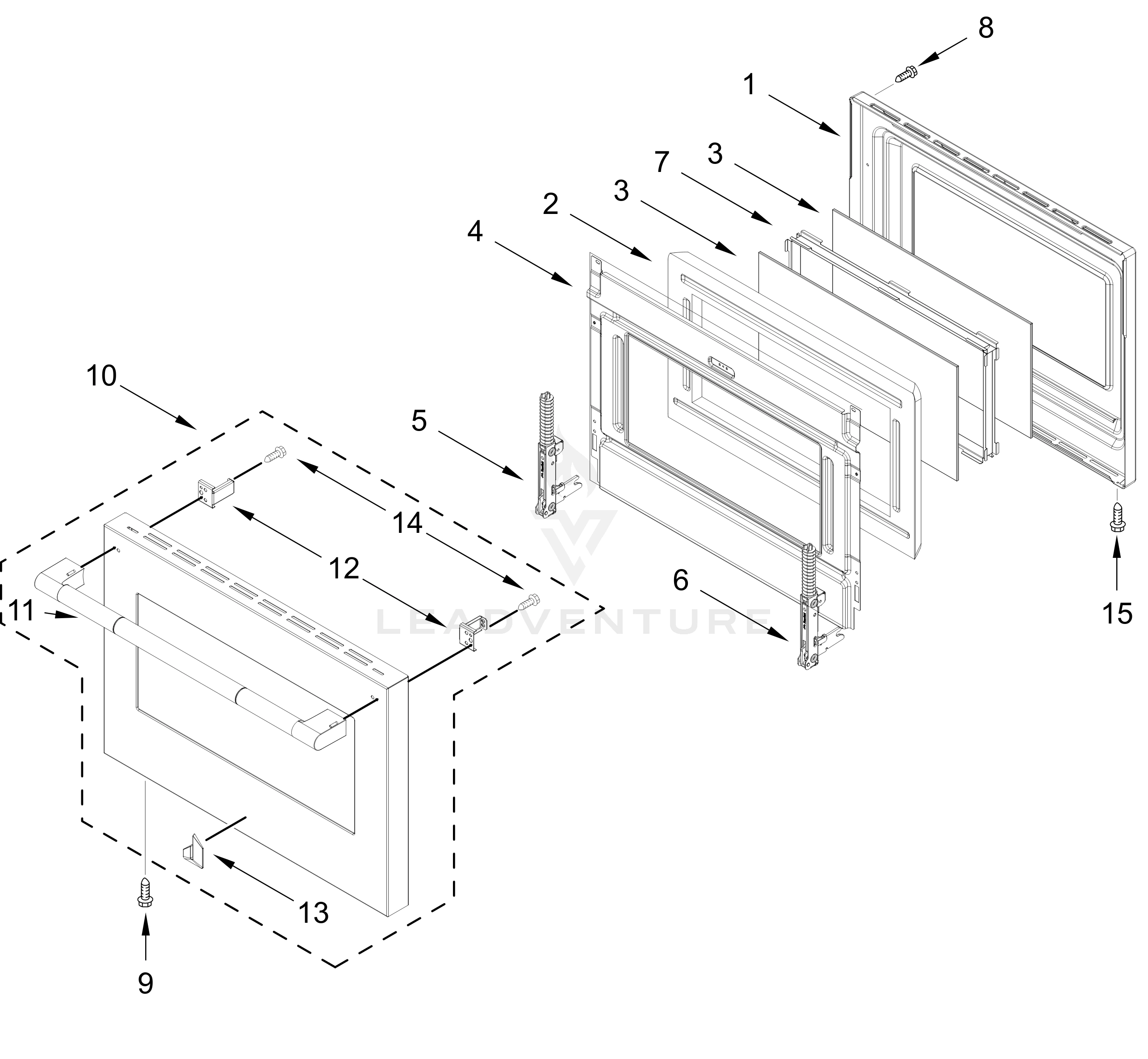 OVEN DOOR PARTS