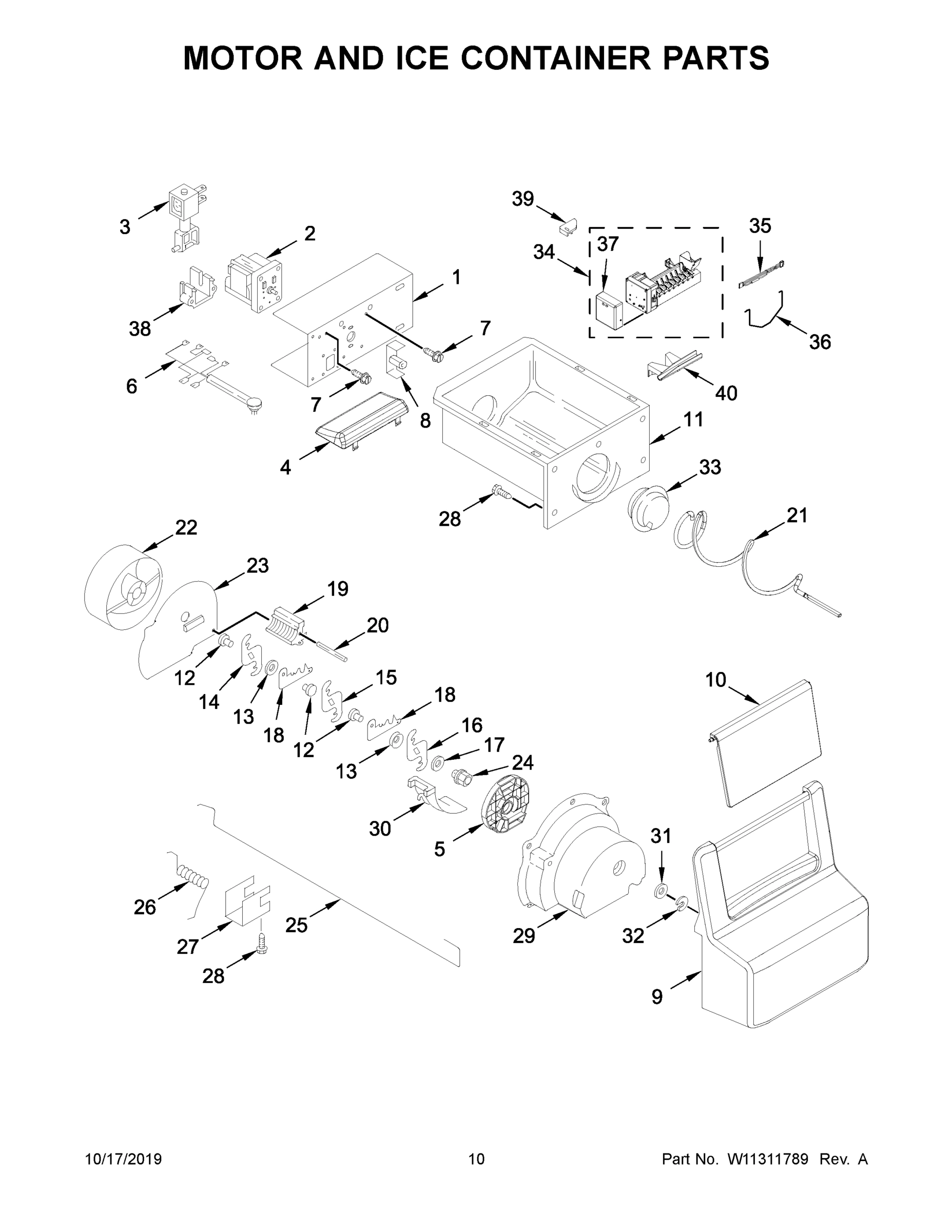 06 - MOTOR AND ICE CONTAINER PARTS