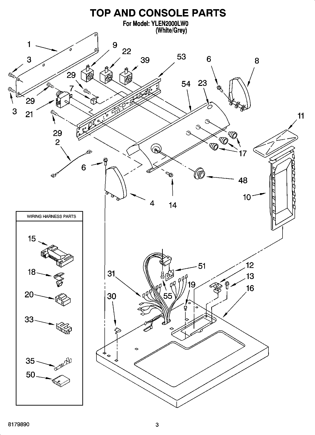 02 - TOP AND CONSOLE PARTS