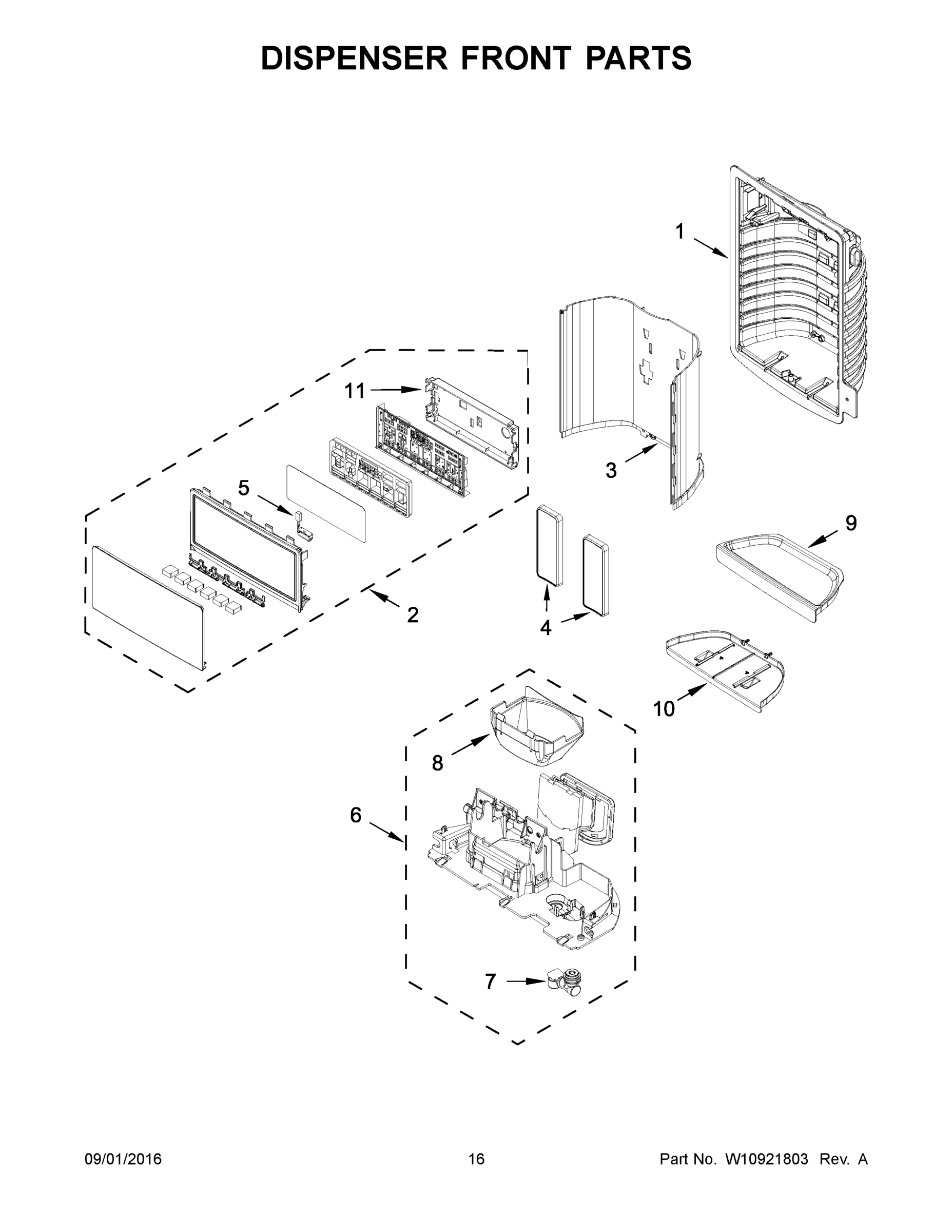 09 - DISPENSER FRONT PARTS