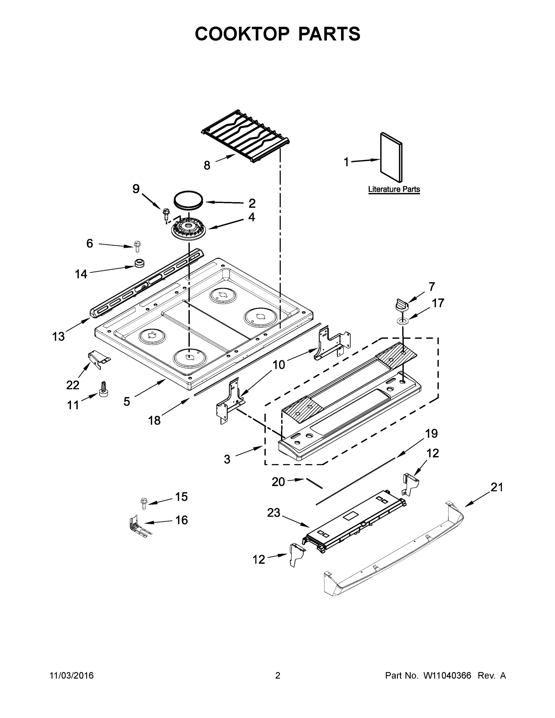 02 - COOKTOP PARTS