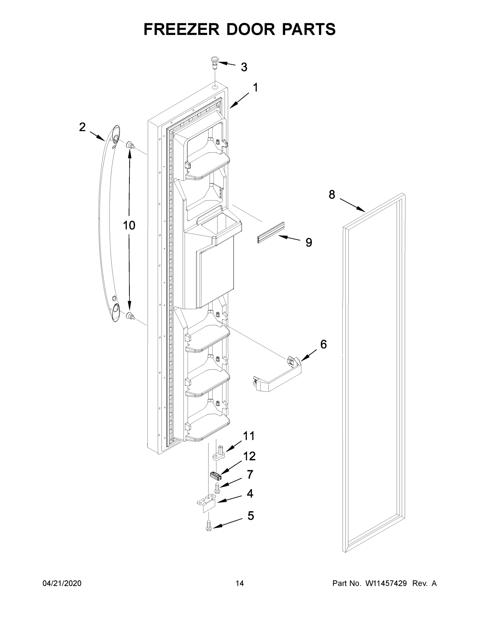 08 - FREEZER DOOR PARTS