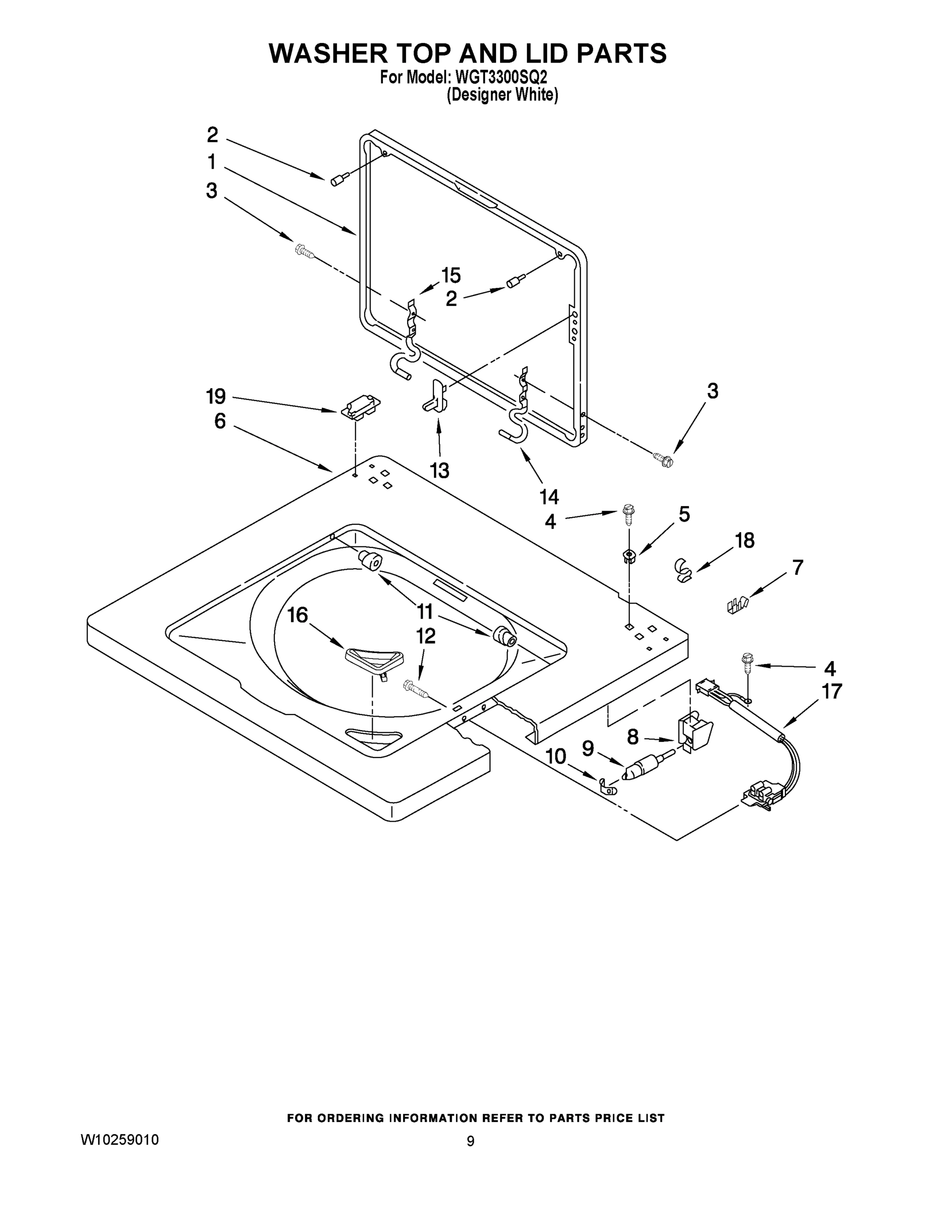 06 - WASHER TOP AND LID PARTS