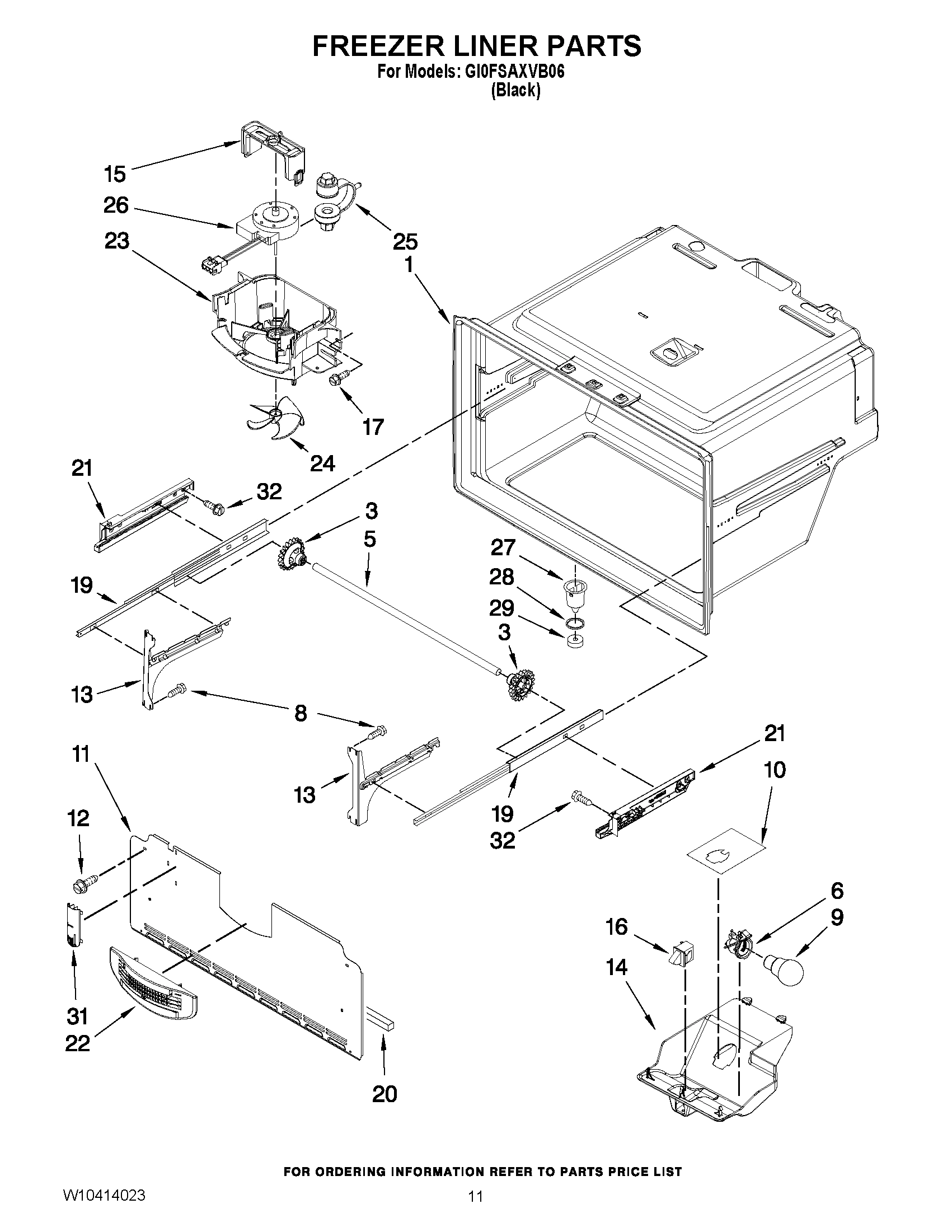 06 - FREEZER LINER PARTS