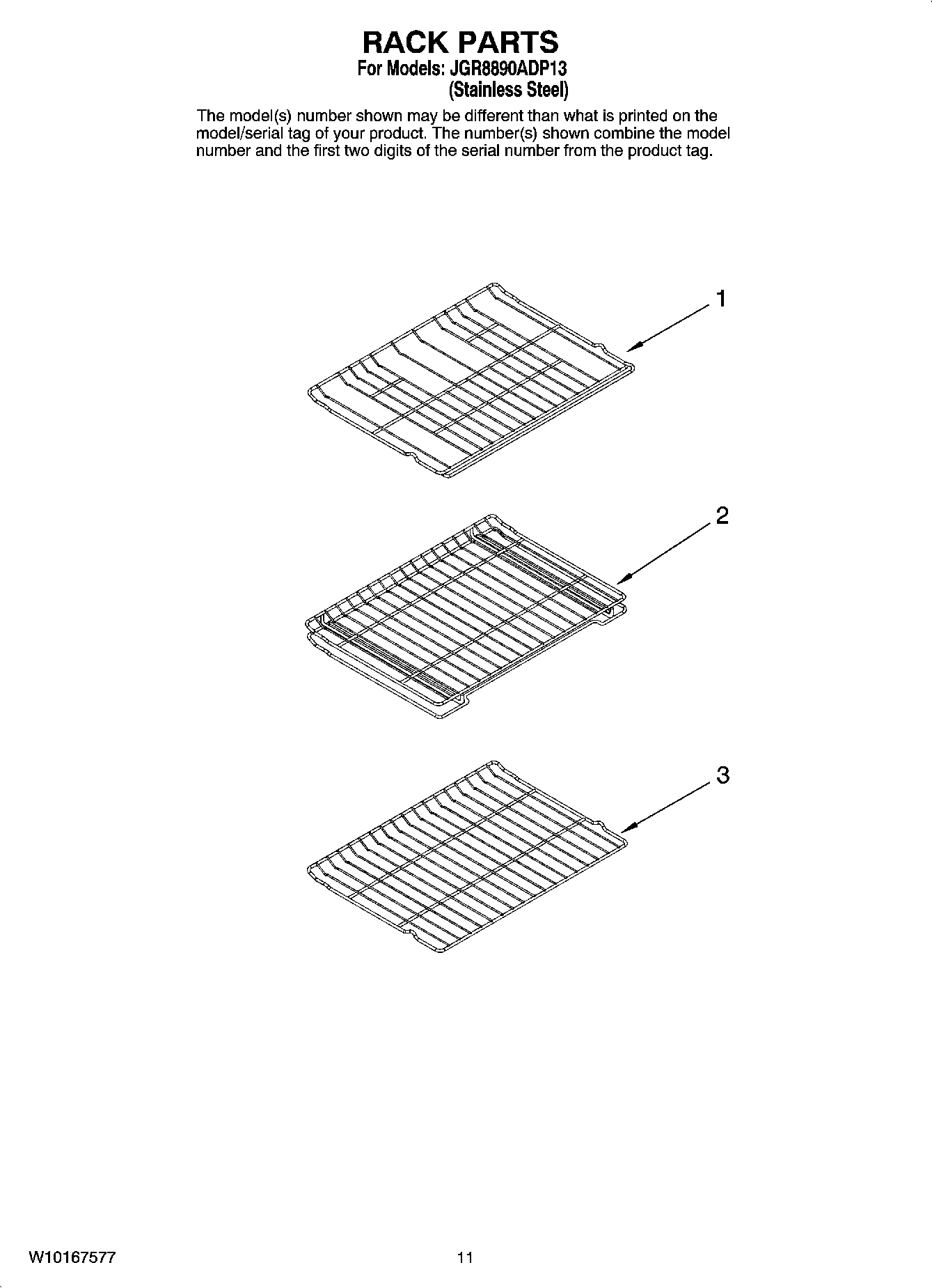 07 - RACK PARTS, OPTIONAL PARTS (NOT INCLUDED)