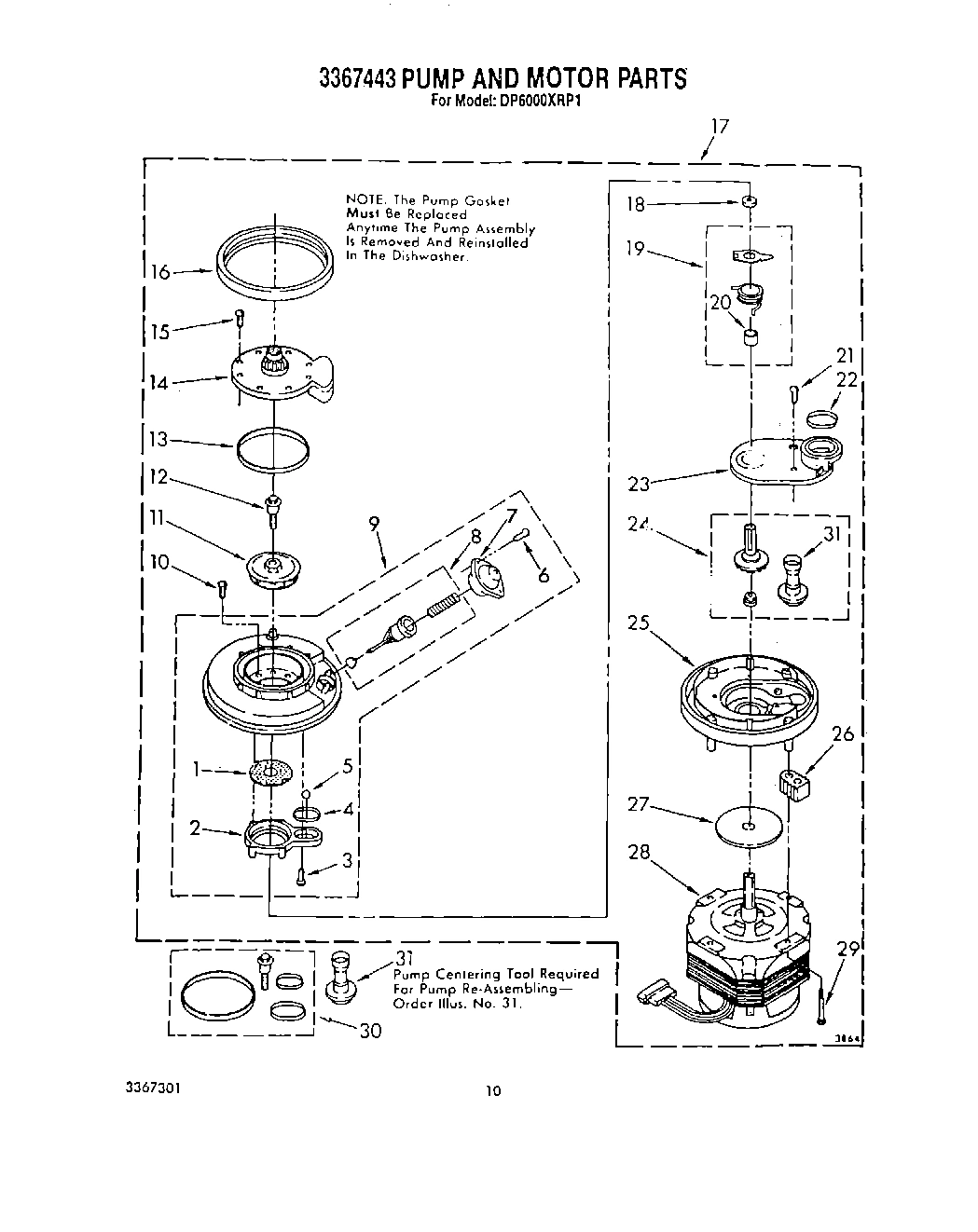 07 - 3367443 PUMP AND MOTOR