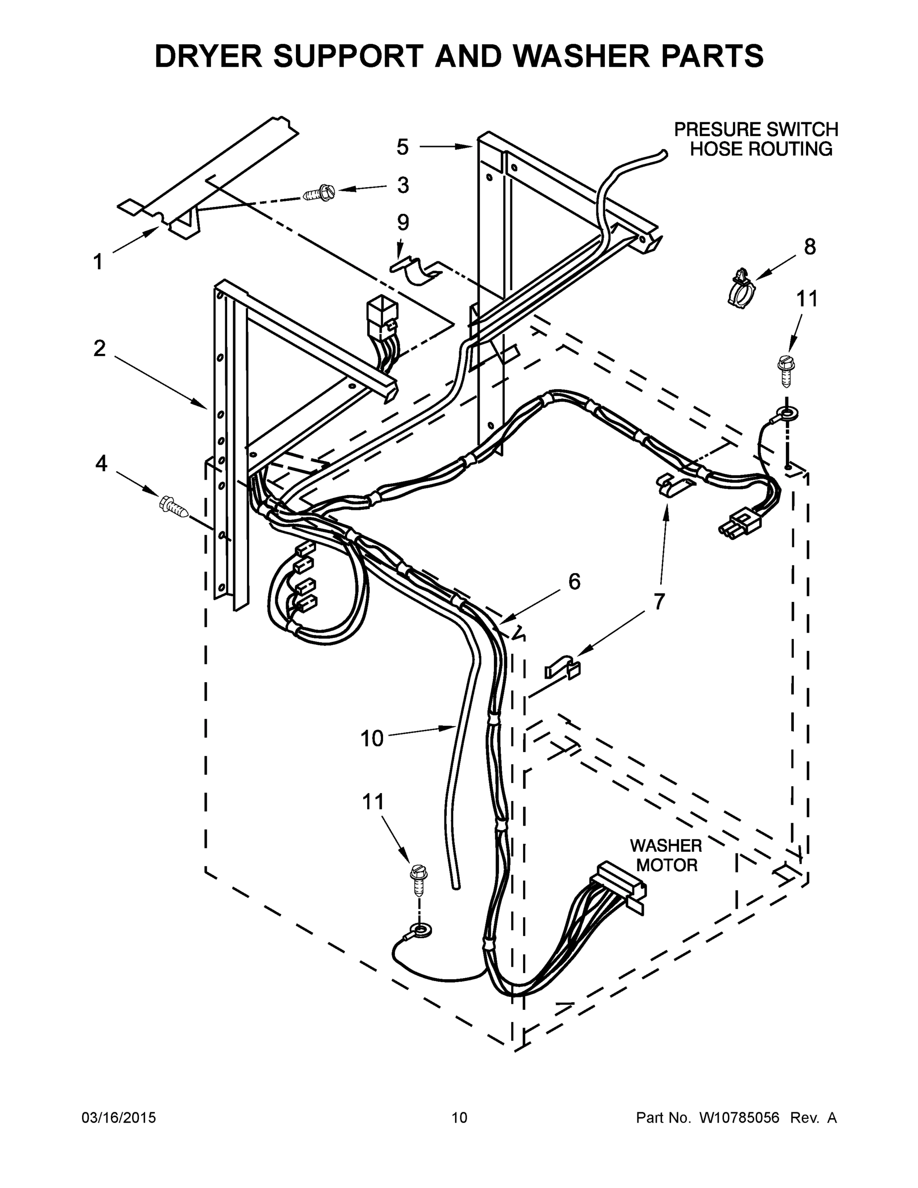06 - DRYER SUPPORT AND WASHER PARTS