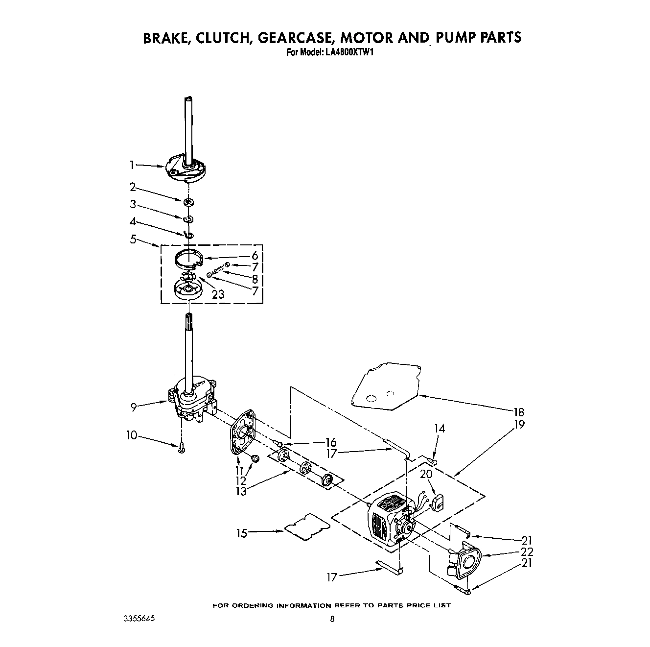 07 - BRAKE, CLUTCH, GEARCASE, MOTOR AND PUMP