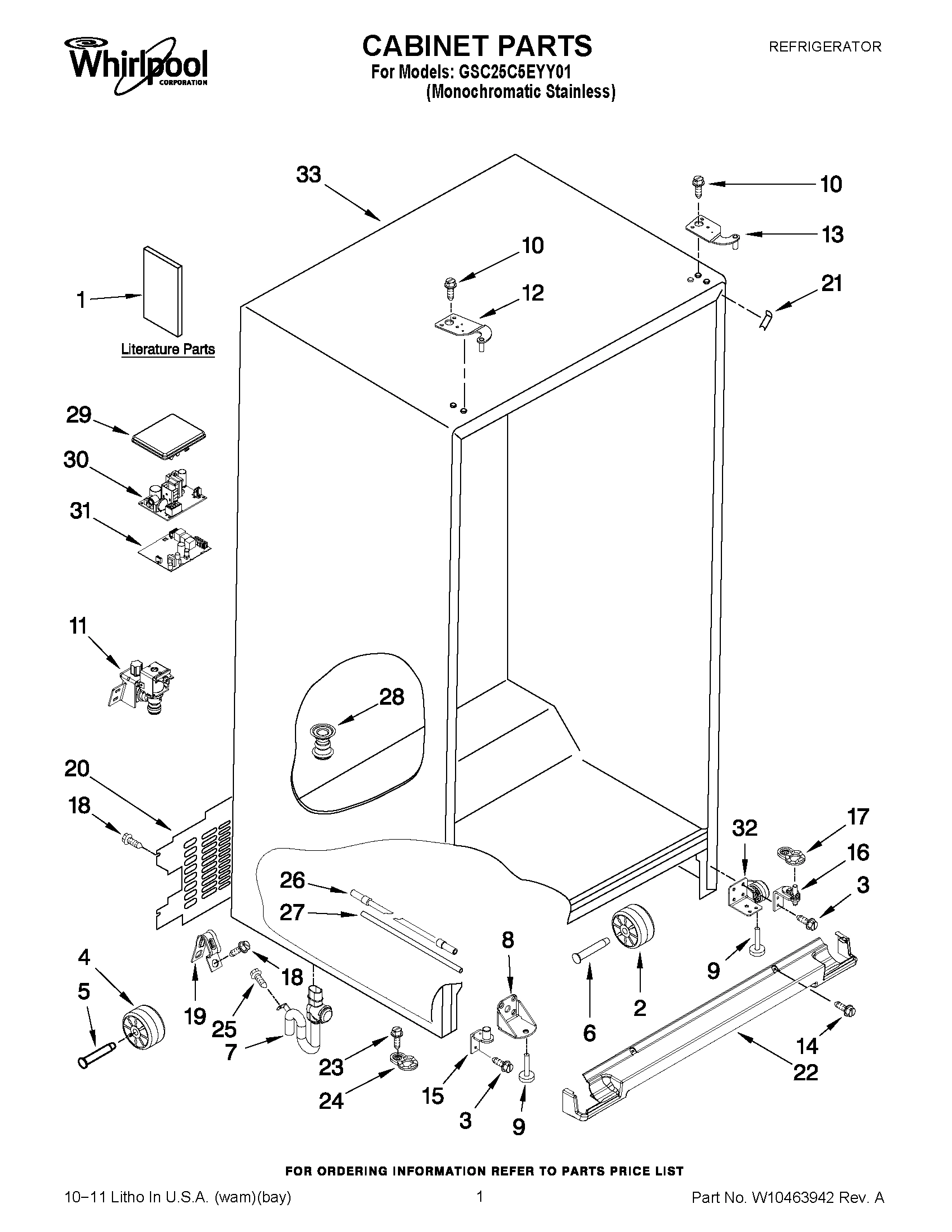 01 - CABINET PARTS