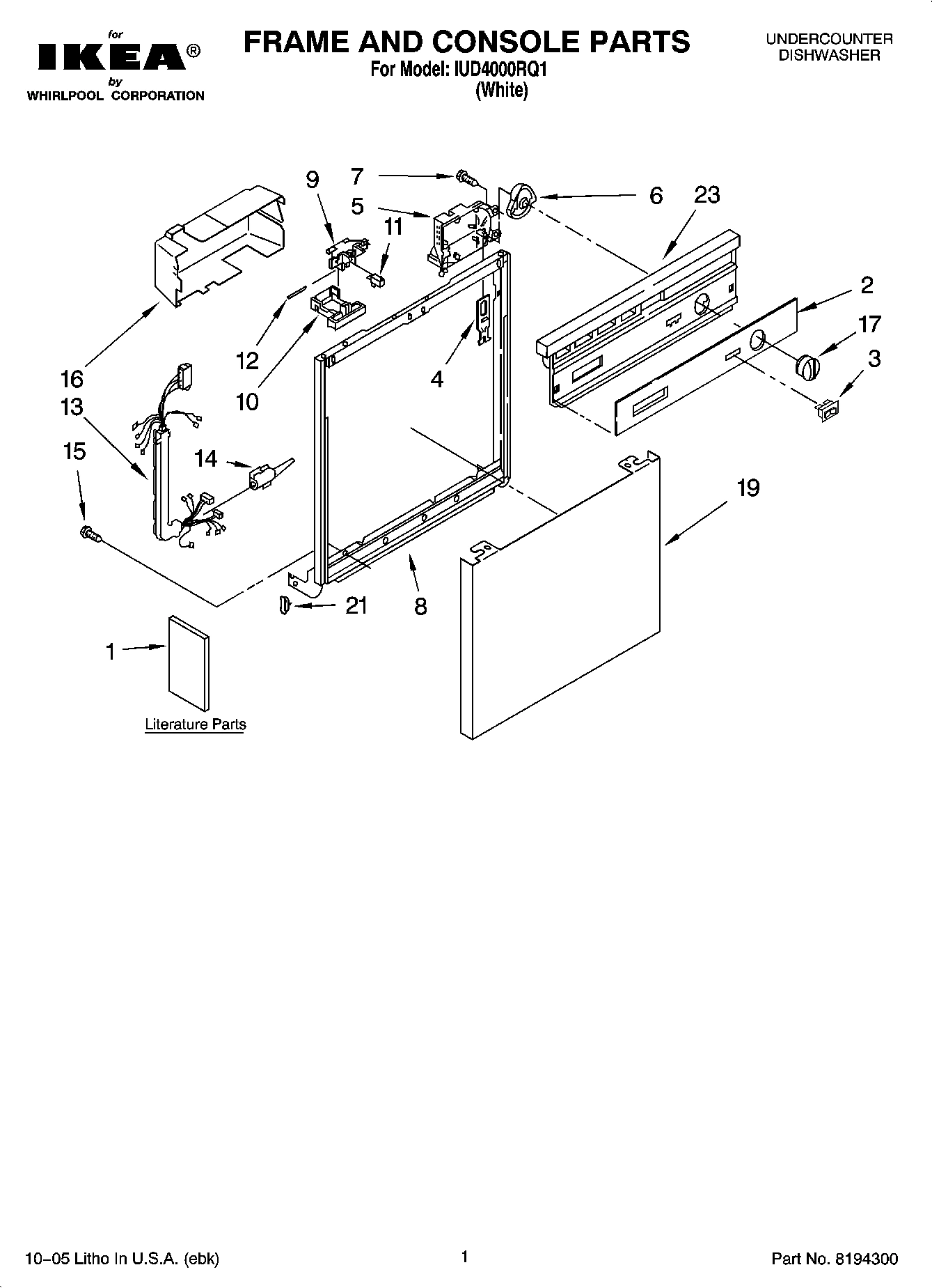 01 - FRAME AND CONSOLE PARTS