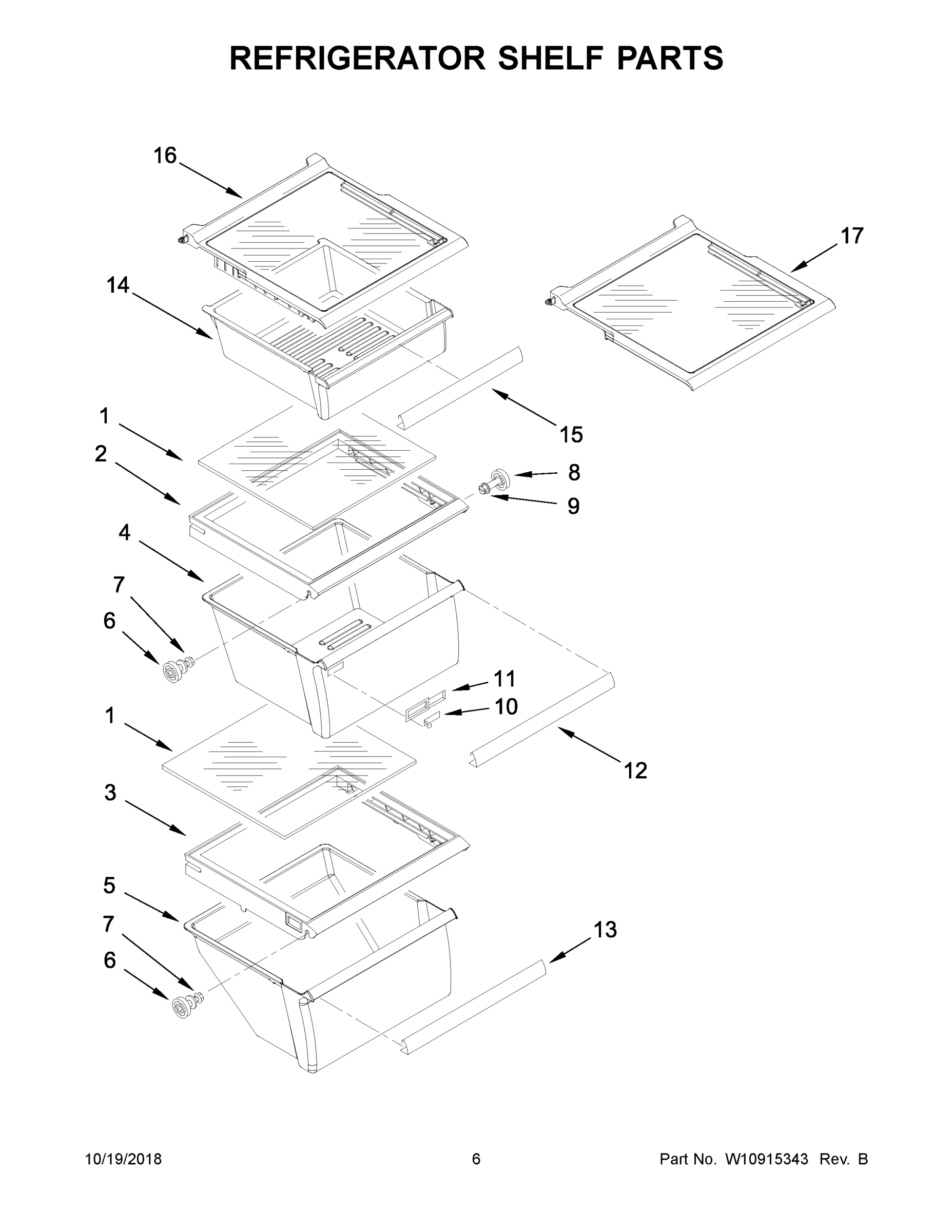 04 - REFRIGERATOR SHELF PARTS