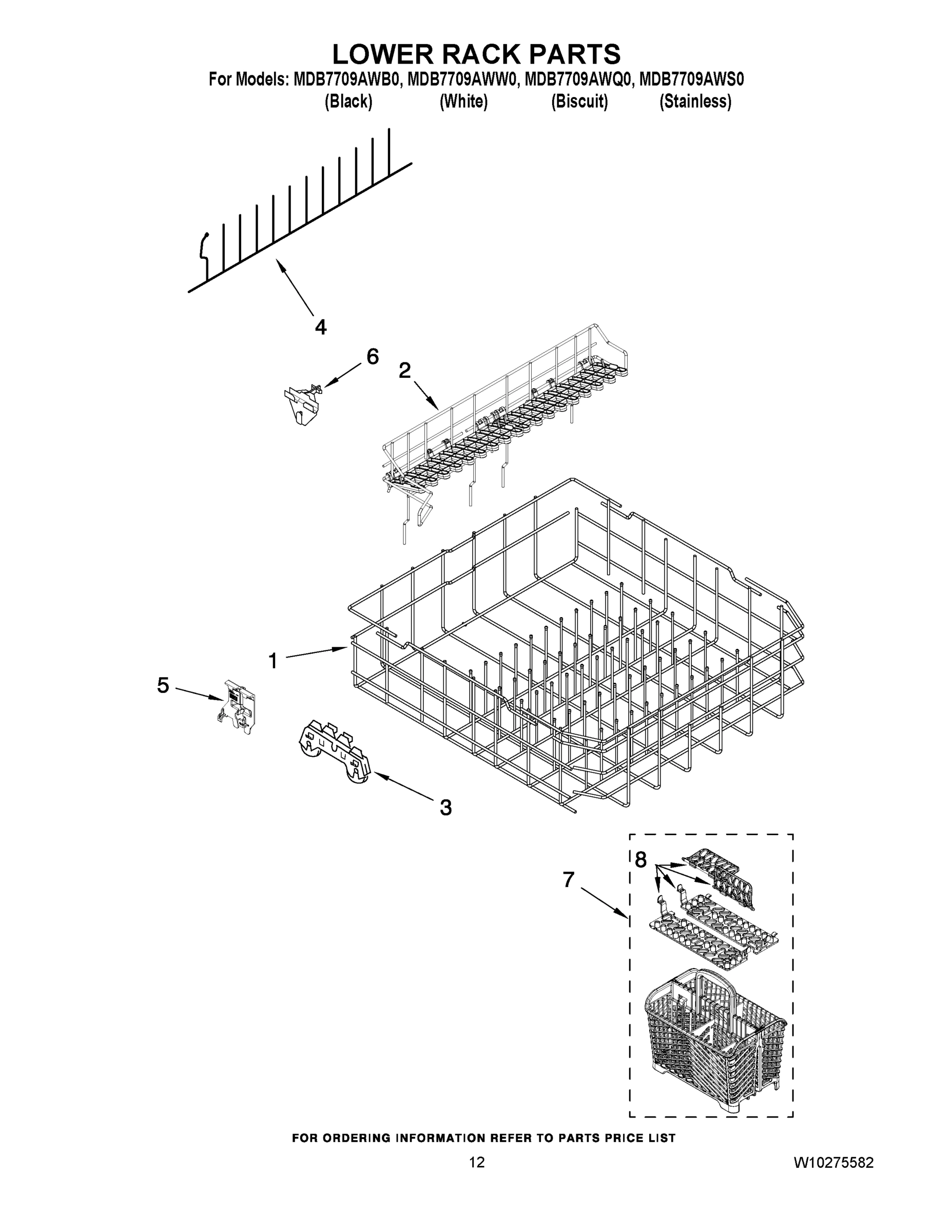 10 - LOWER RACK PARTS