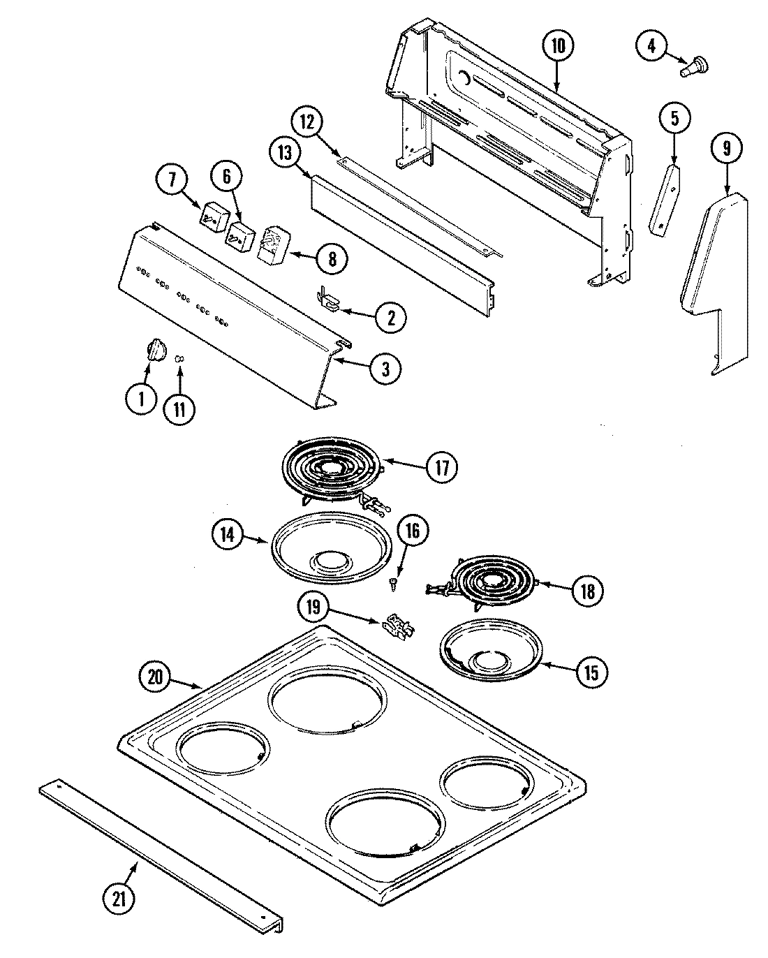 02 - CONTROL PANEL/TOP ASSEMBLY