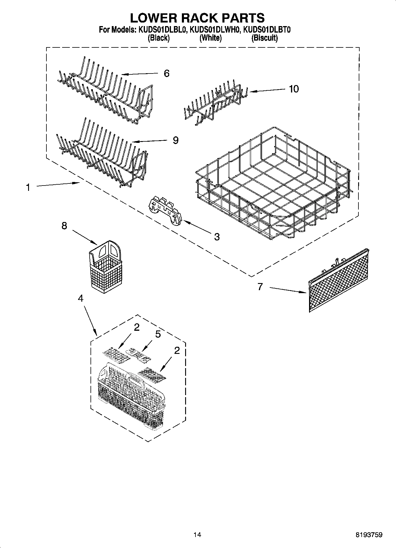 11 - LOWER RACK PARTS