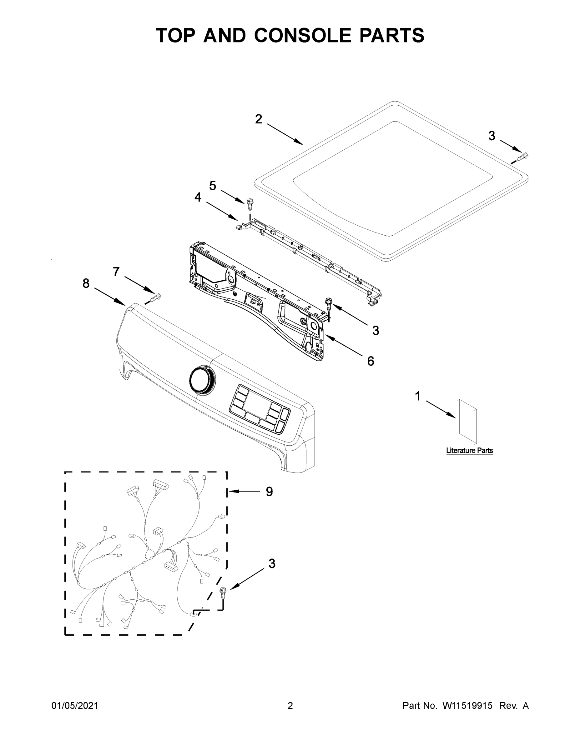 02 - TOP AND CONSOLE PARTS