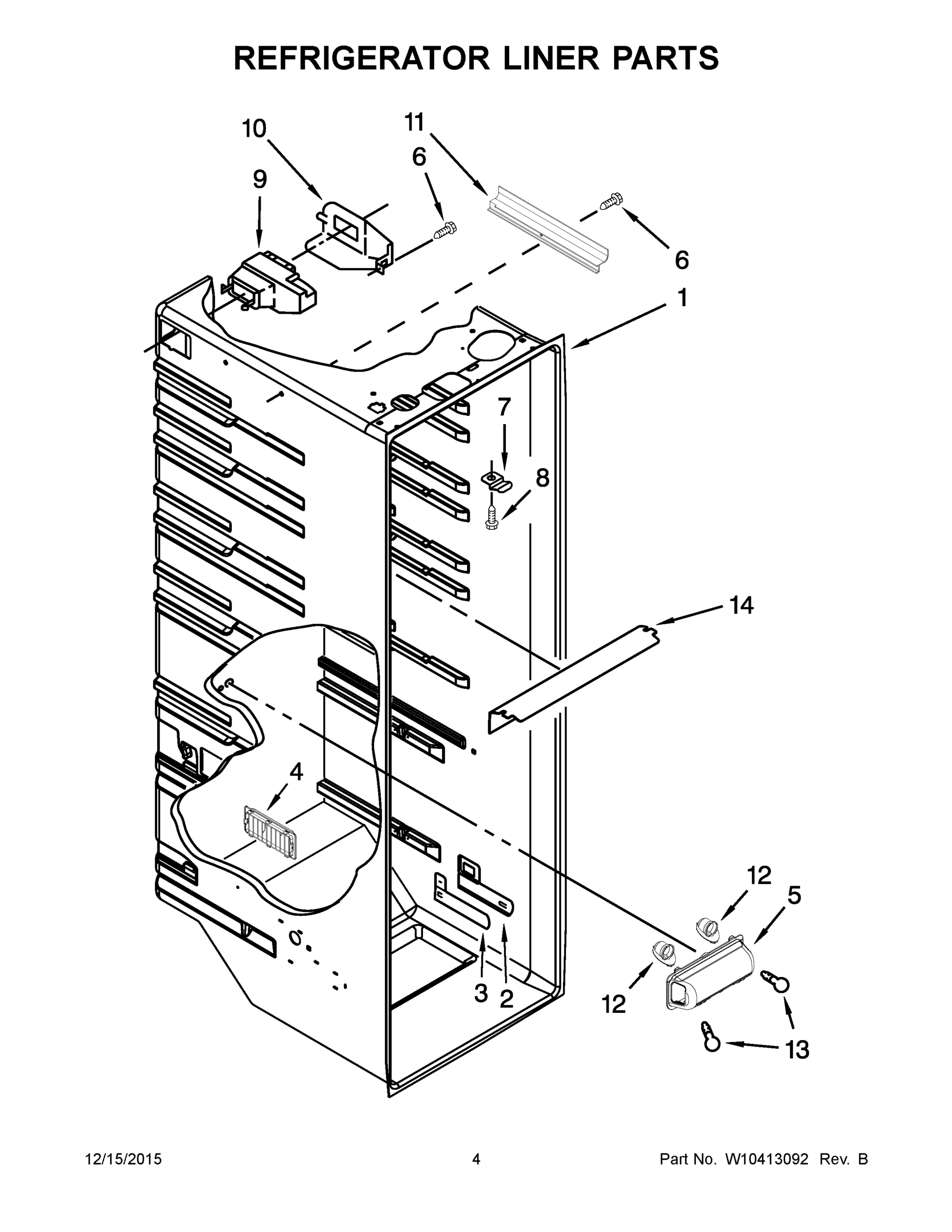 03 - REFRIGERATOR LINER PARTS