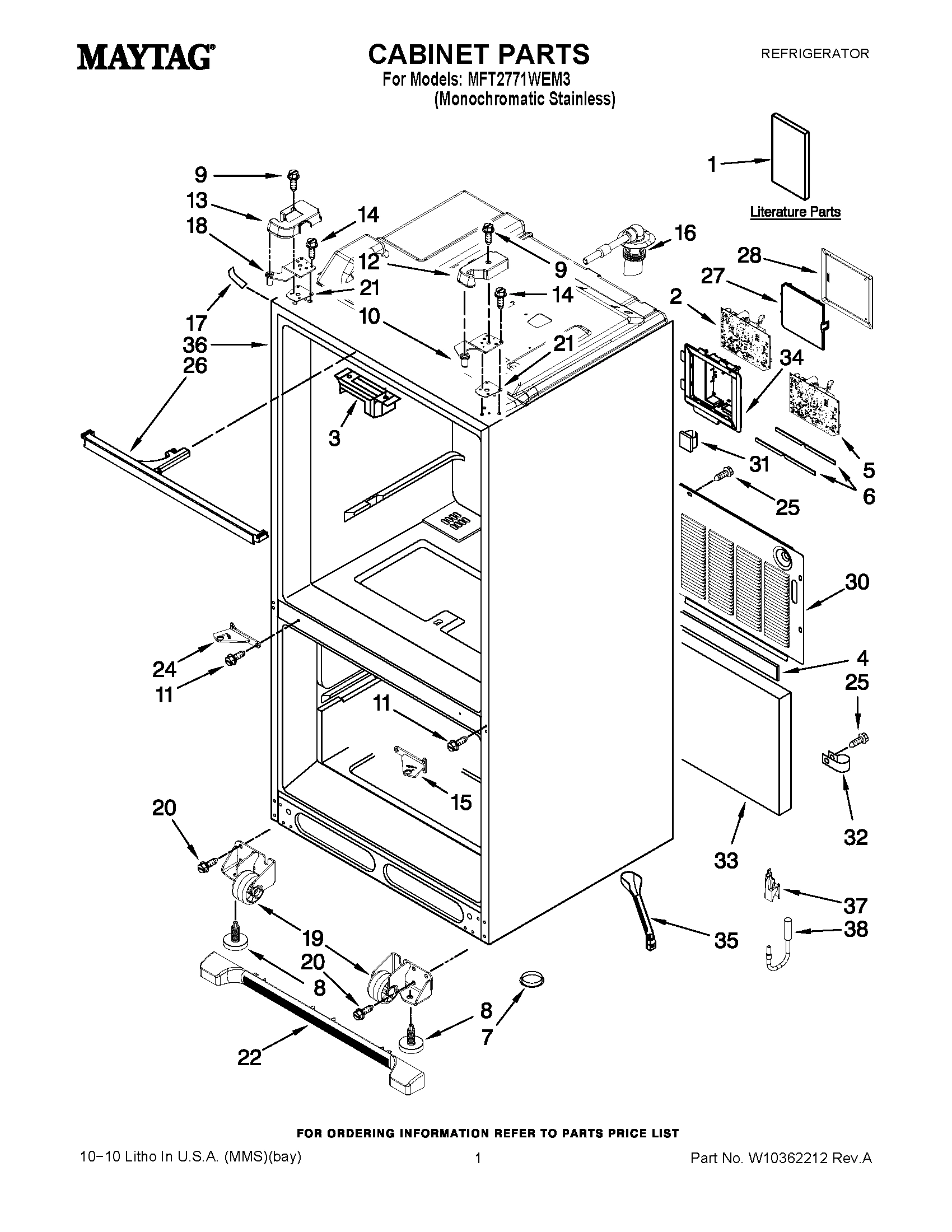 01 - CABINET PARTS