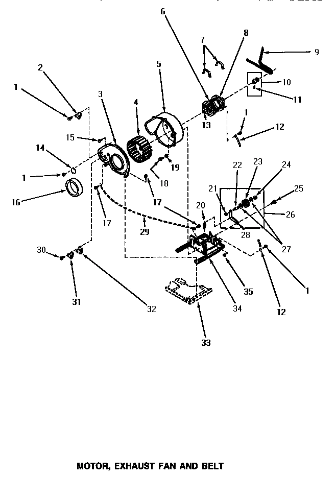 08 - MOTOR, EXHAUST FAN & BELT