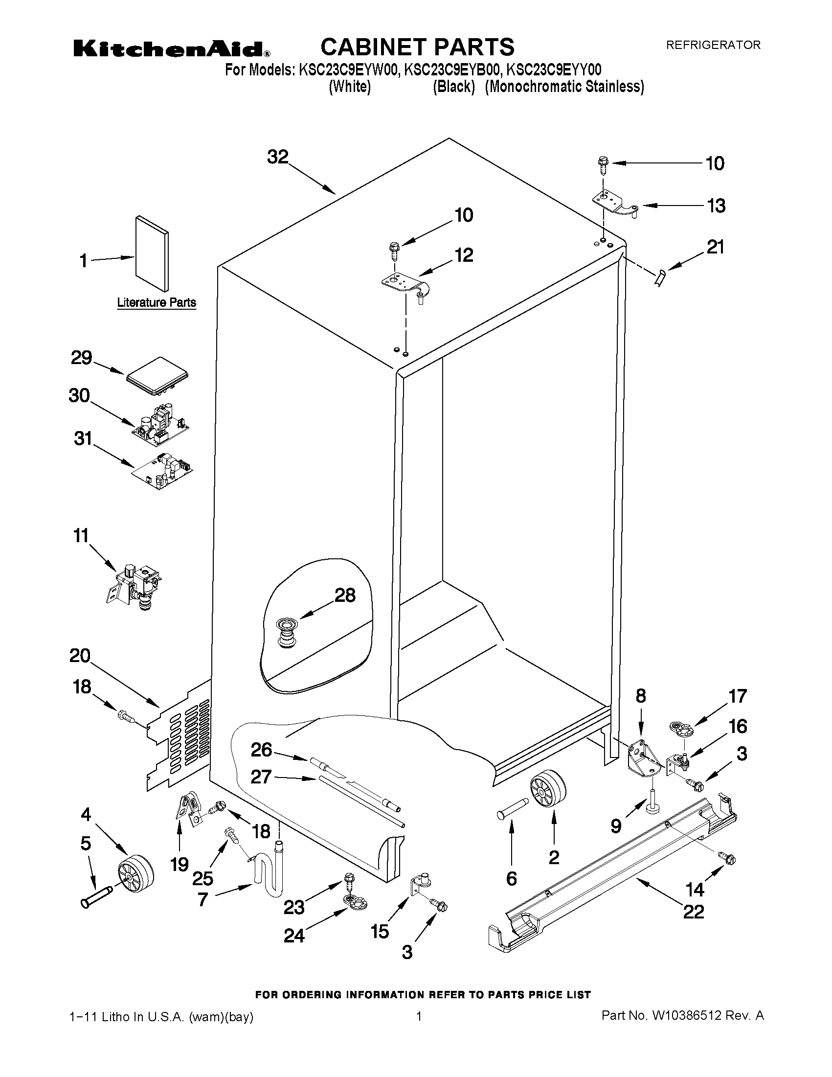 01 - CABINET PARTS