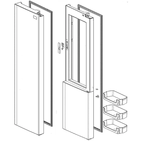 ADC74646308 LG Refrigerator Door Assembly