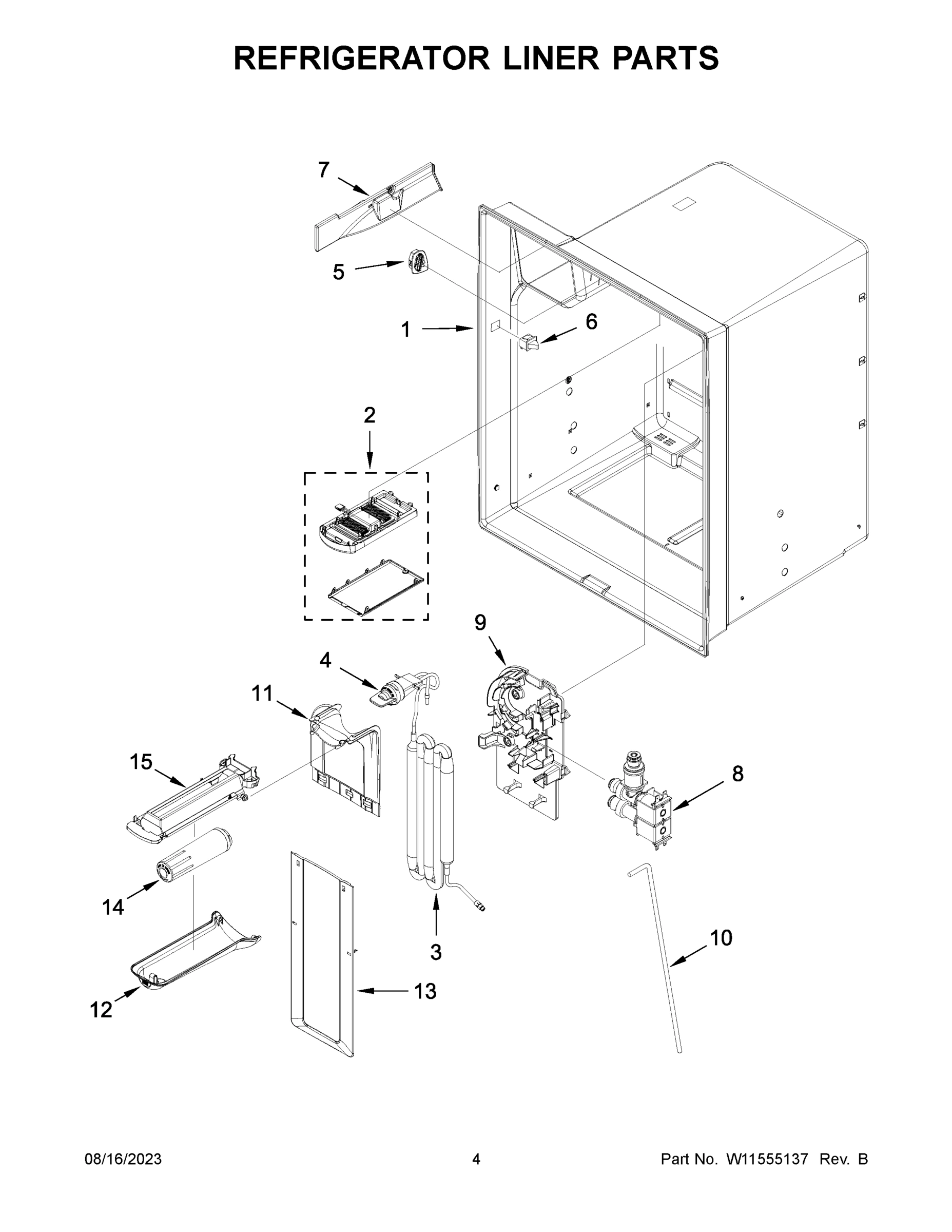 03 - REFRIGERATOR LINER PARTS