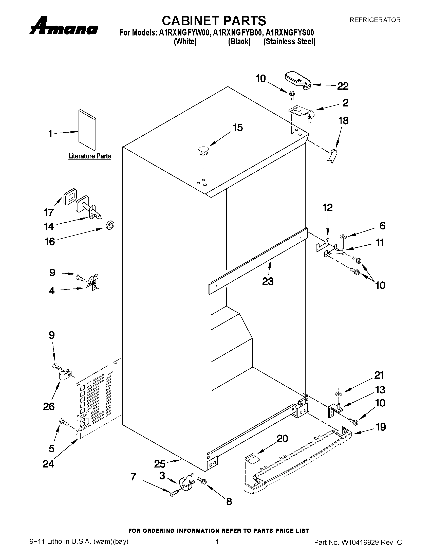 01 - CABINET PARTS