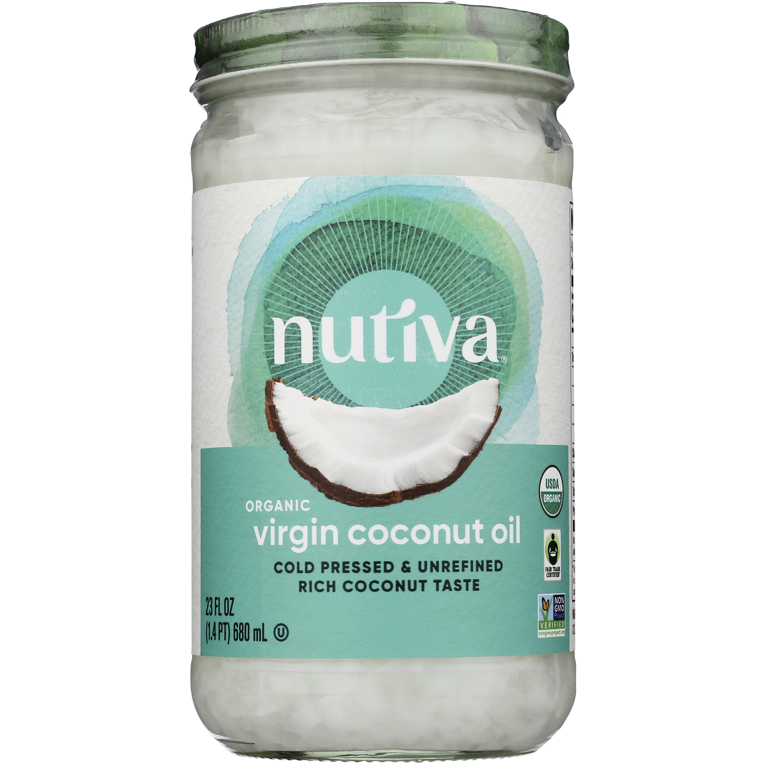 Nutiva Organic Virgin Coconut Oil | 23 fl oz Solid Oil