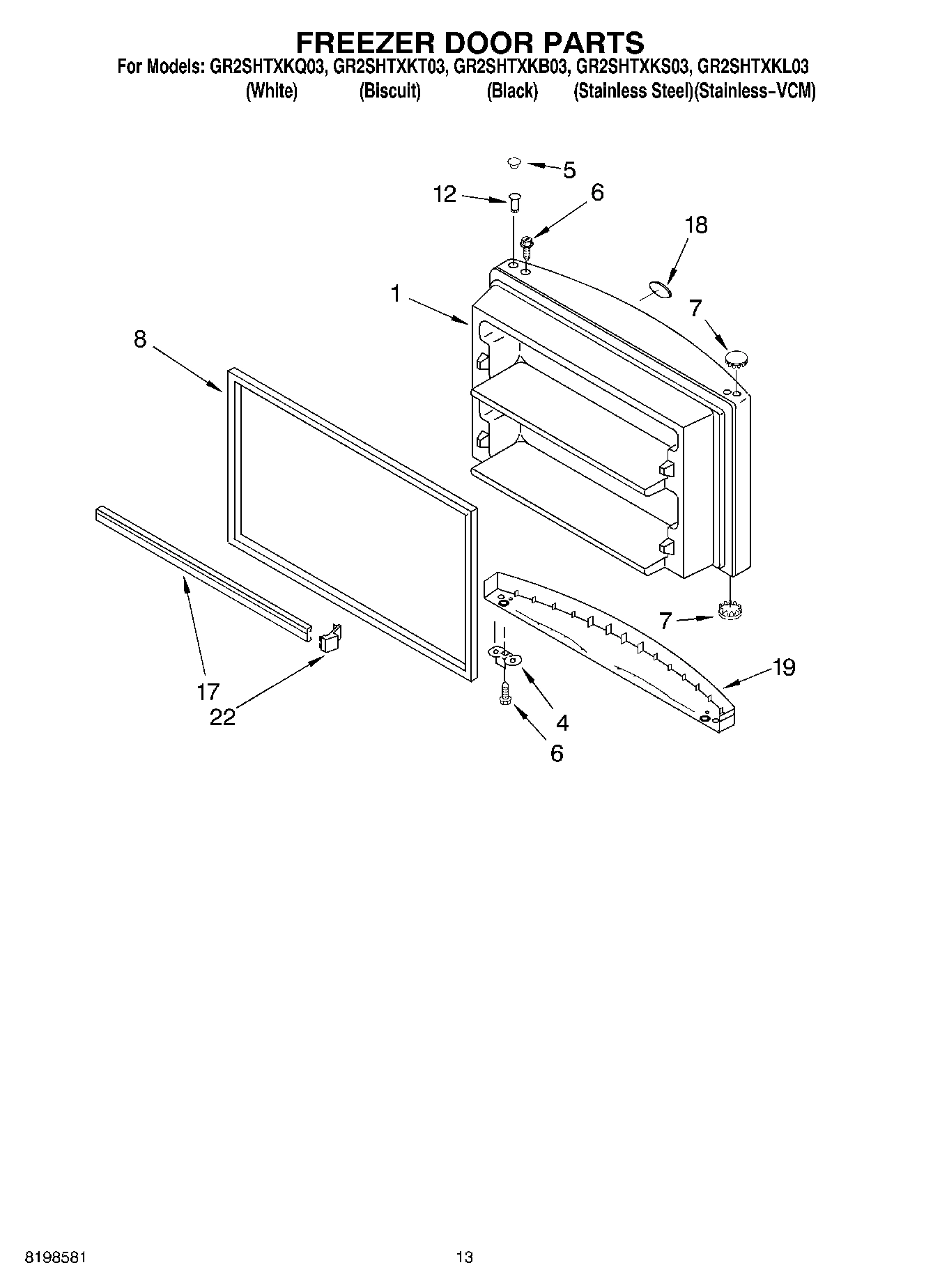 07 - FREEZER DOOR PARTS