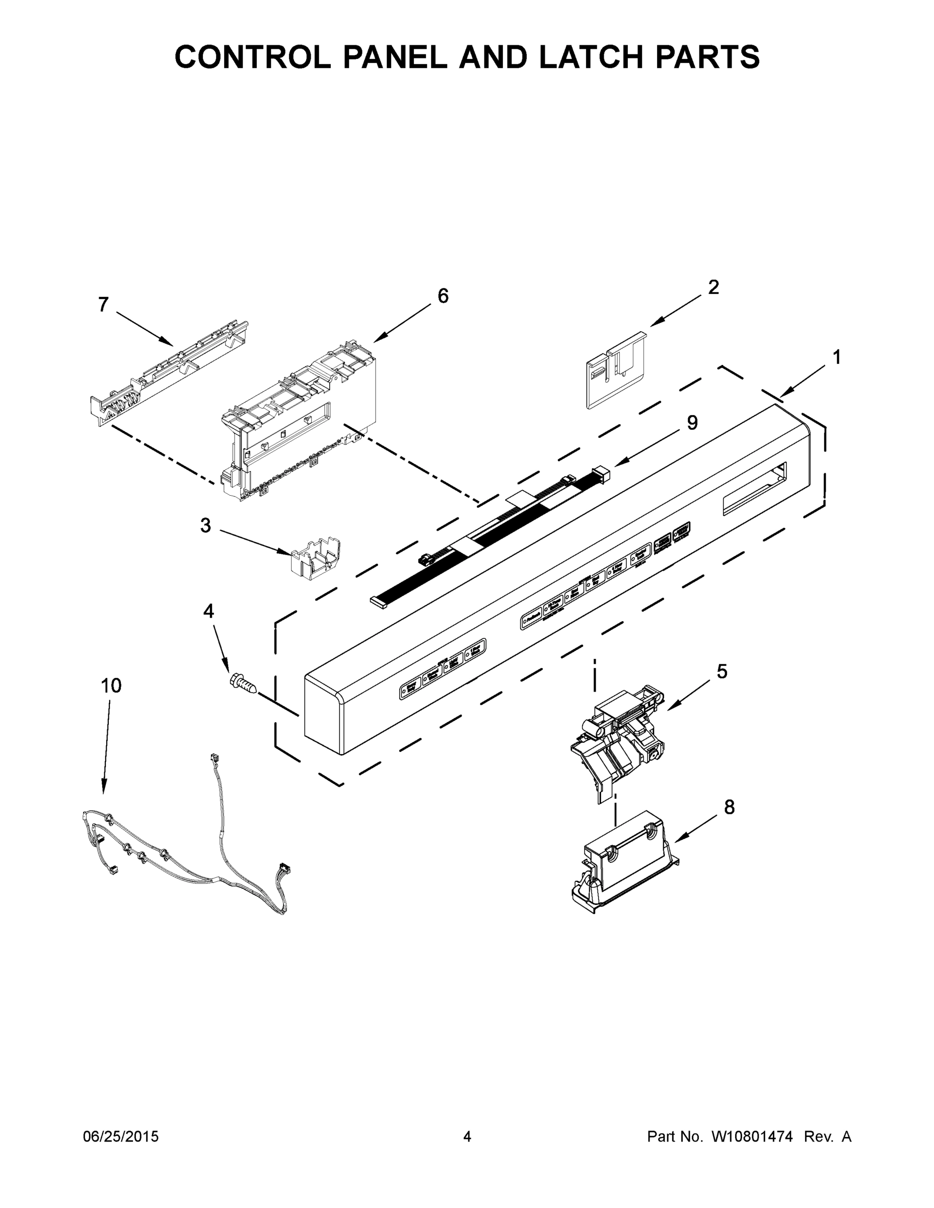 03 - CONTROL PANEL AND LATCH PARTS